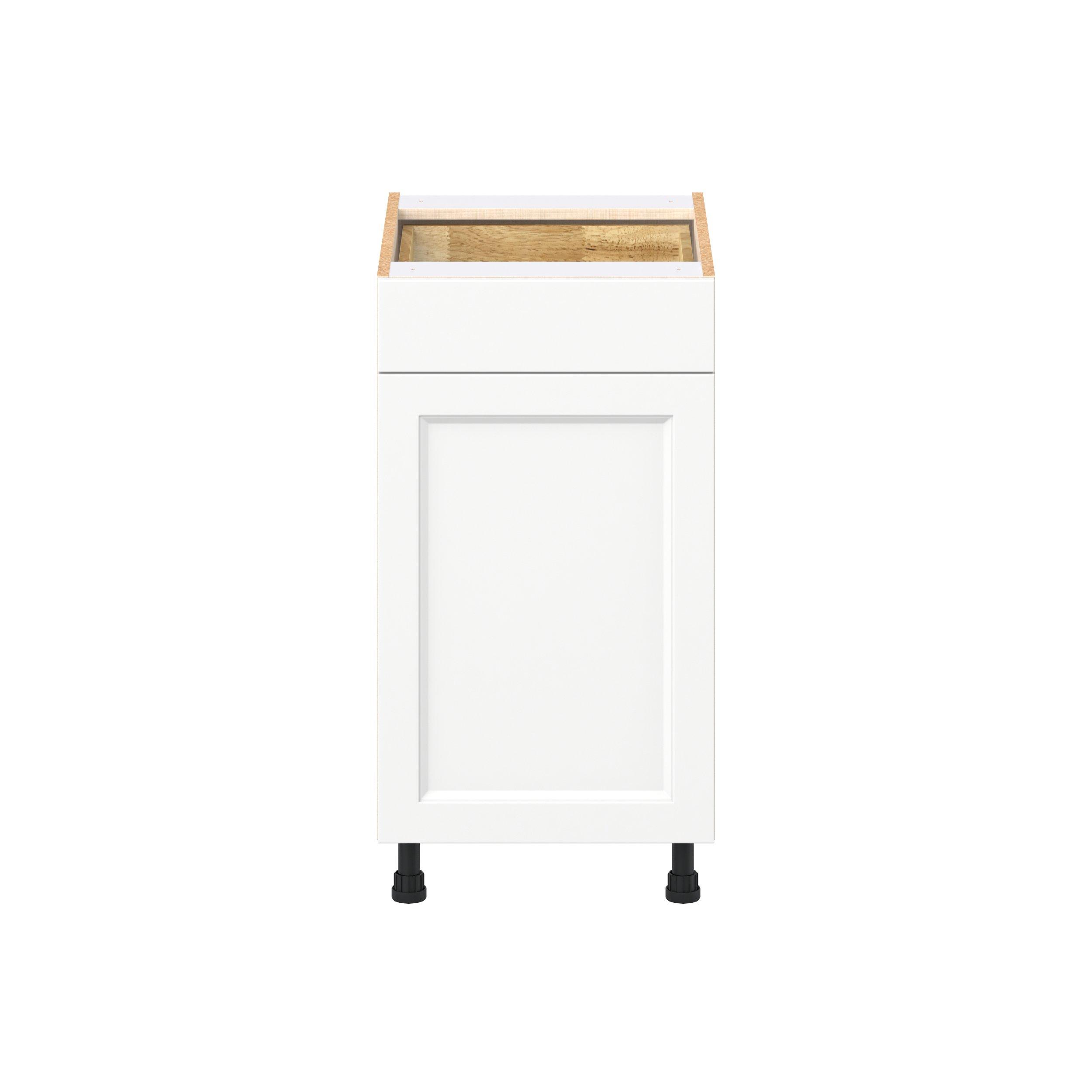 Peachtree 18 in. Painted Bright White Door and Drawer Base Cabinet