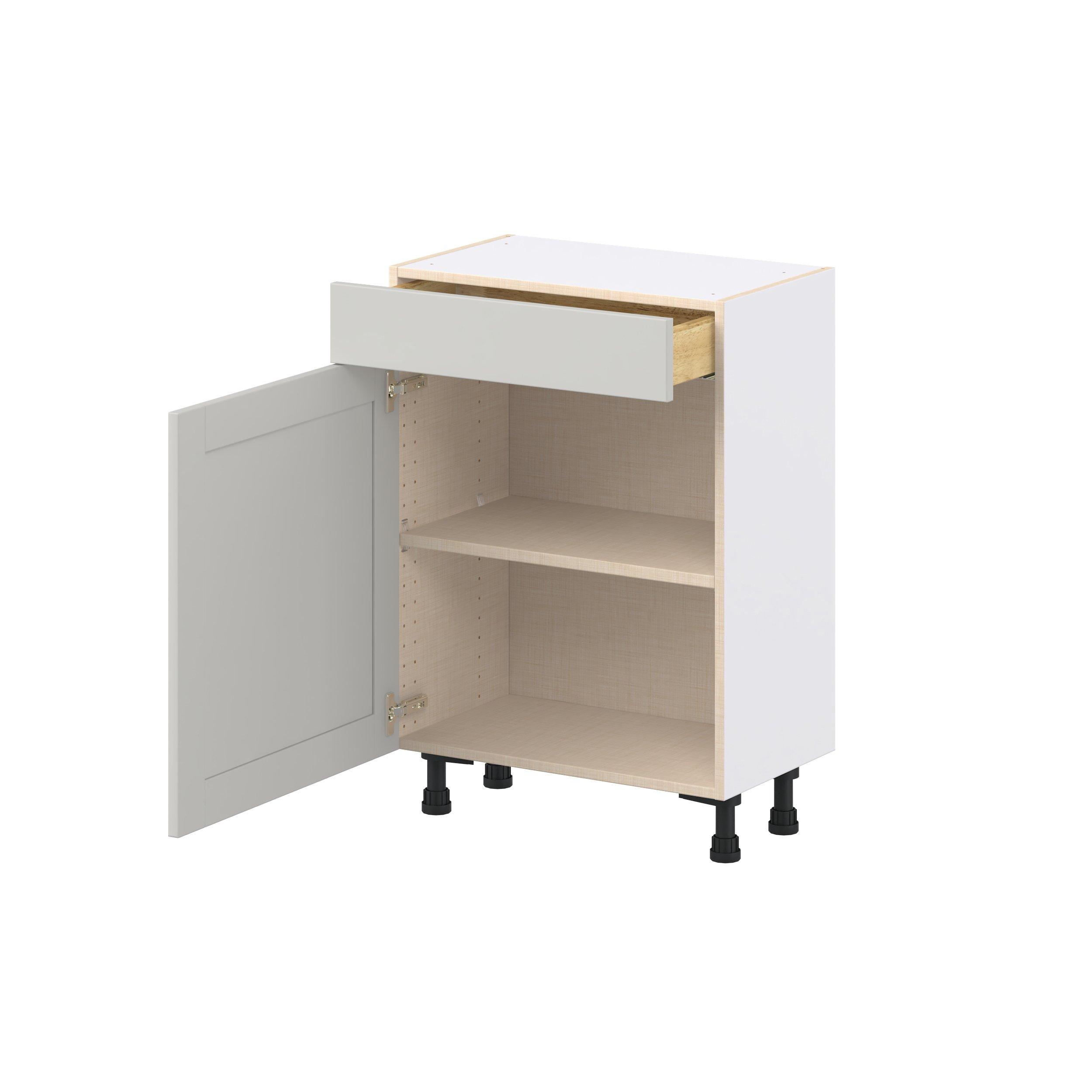 Summerhill 24 in. Light Gray Shallow Base Cabinet