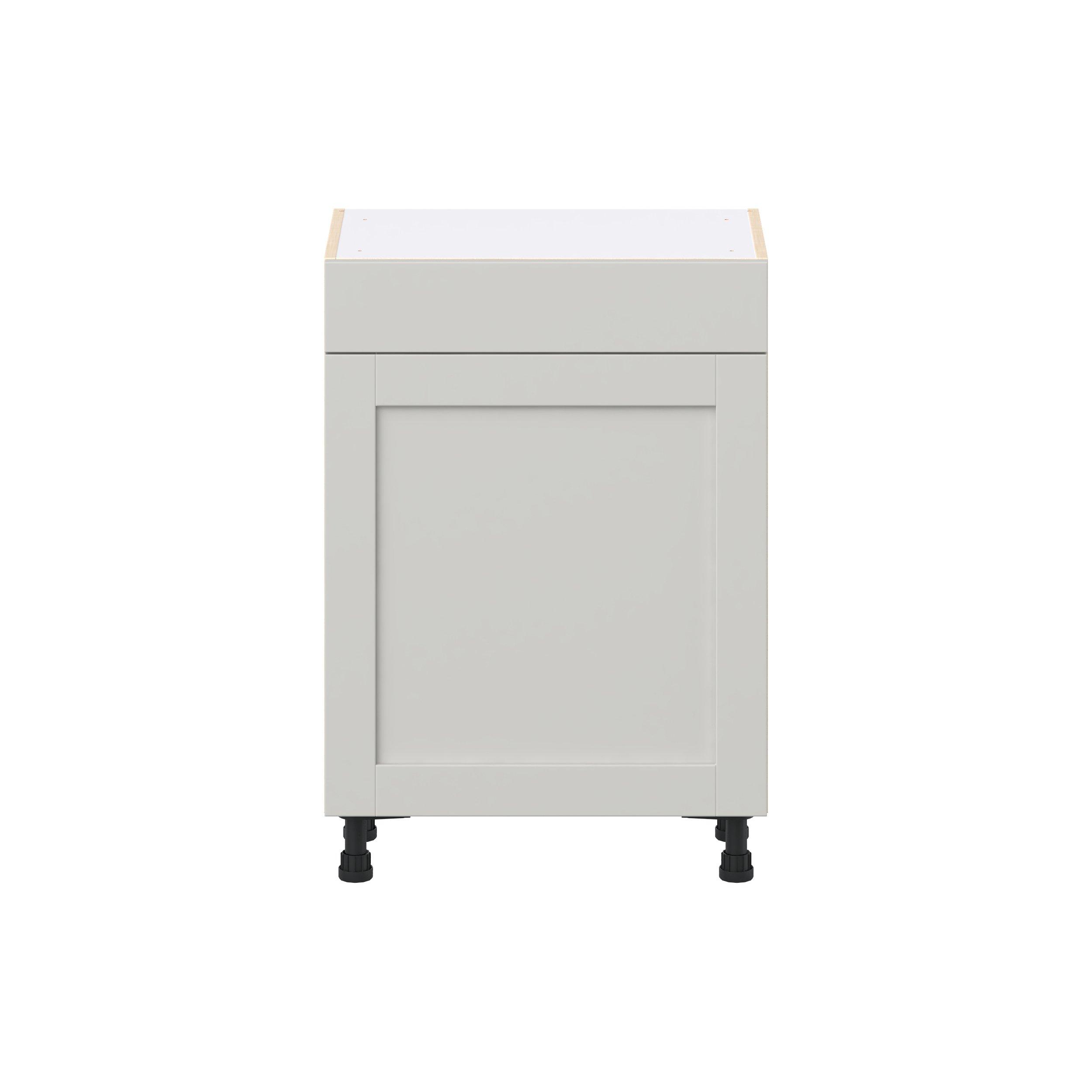 Summerhill 24 in. Light Gray Shallow Base Cabinet