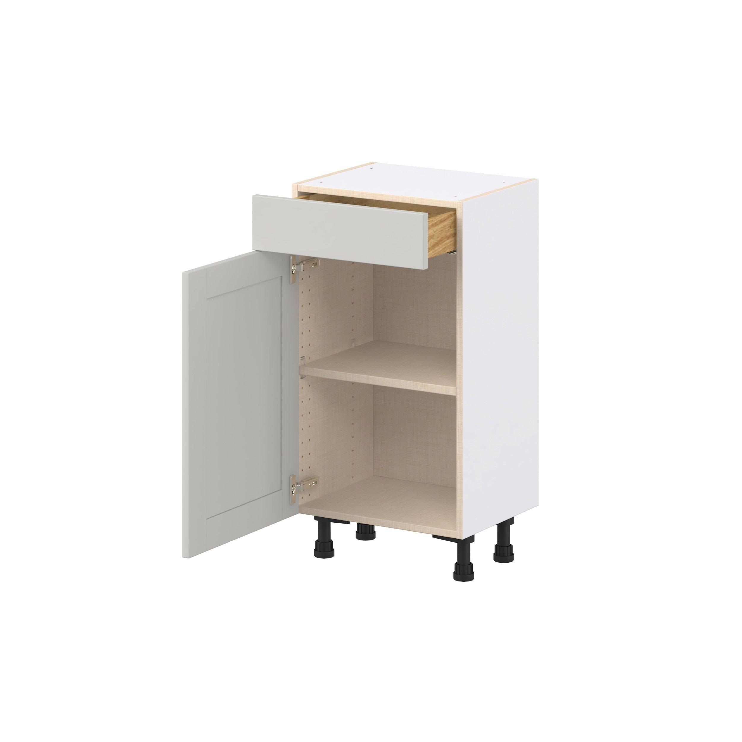 Summerhill 18 in. Light Gray Shallow Base Cabinet