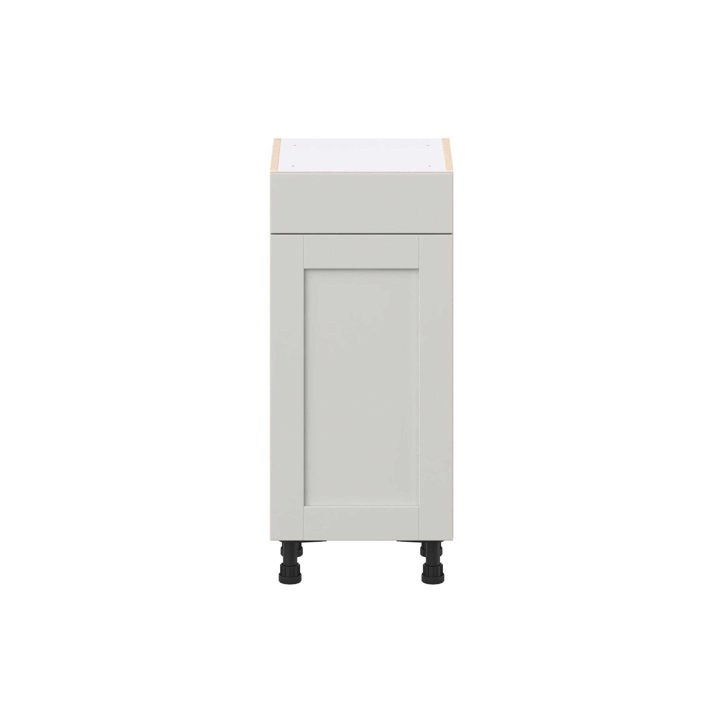 Summerhill 15 in. Light Gray Shallow Base Cabinet