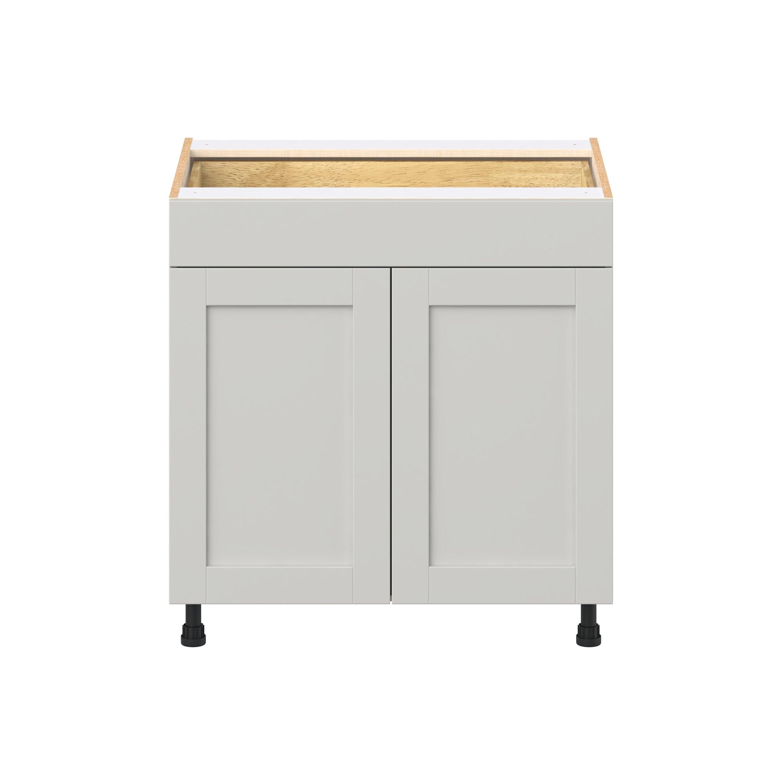 Summerhill 33 in. Light Gray Door and Drawer Base Cabinet
