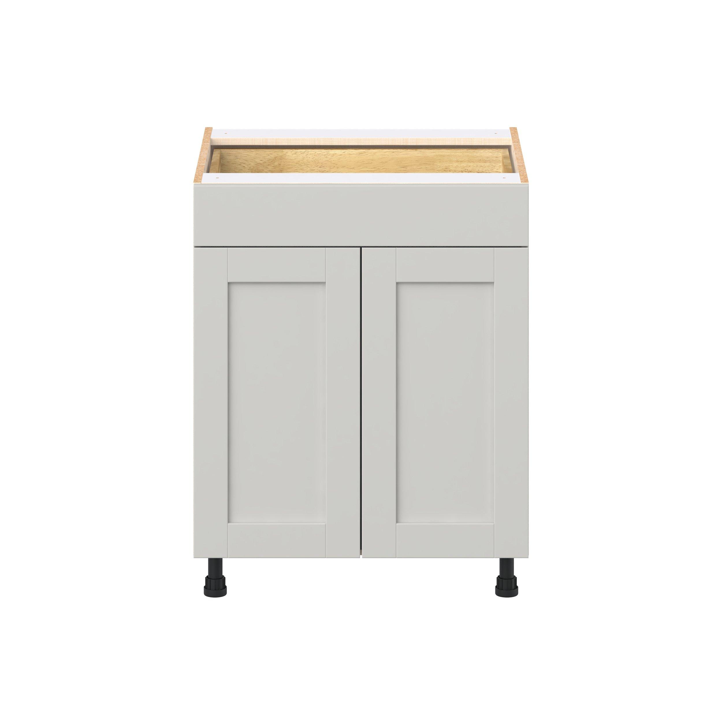 Summerhill 27 in. Light Gray Door and Drawer Base Cabinet