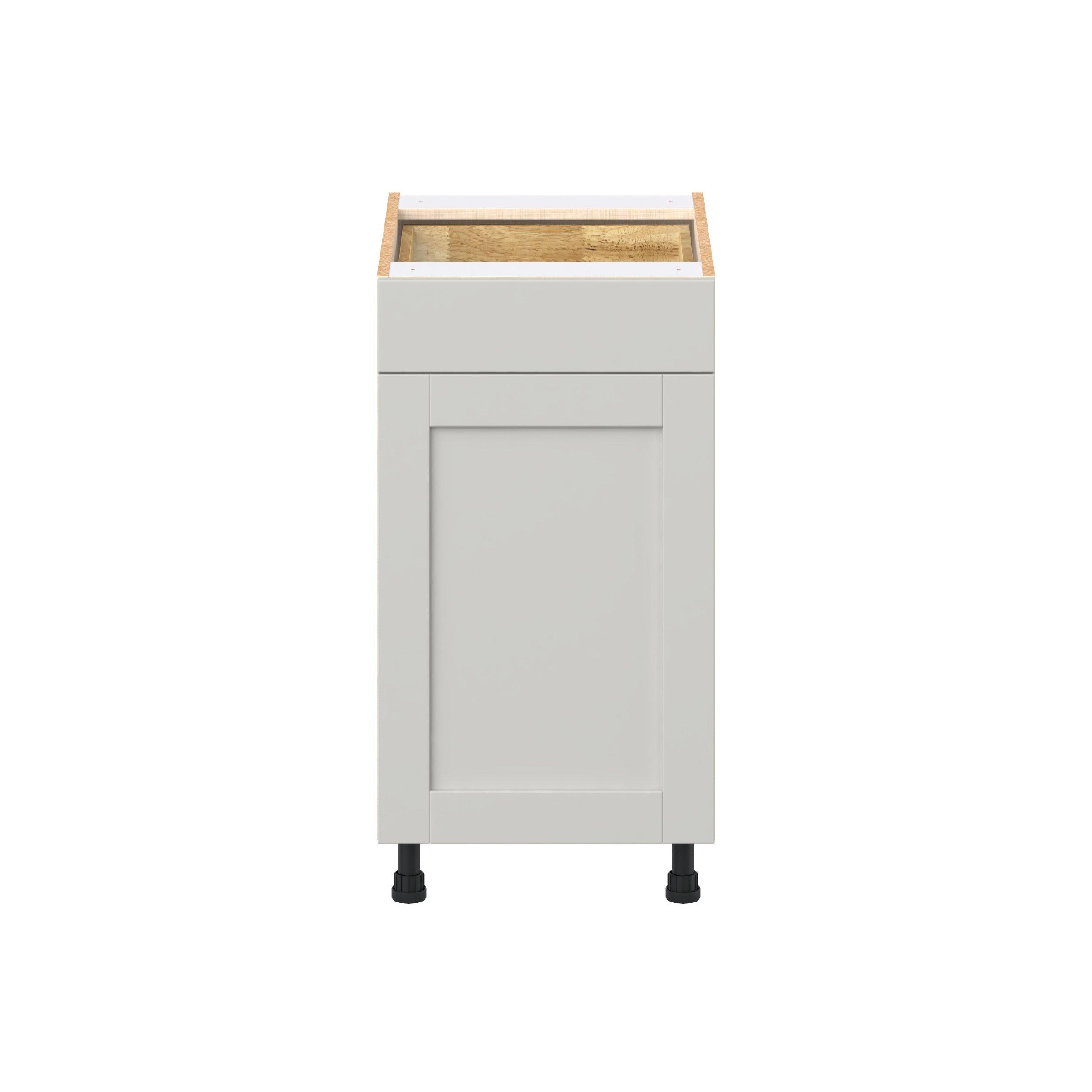 Summerhill 18 in. Light Gray Door and Drawer Base Cabinet
