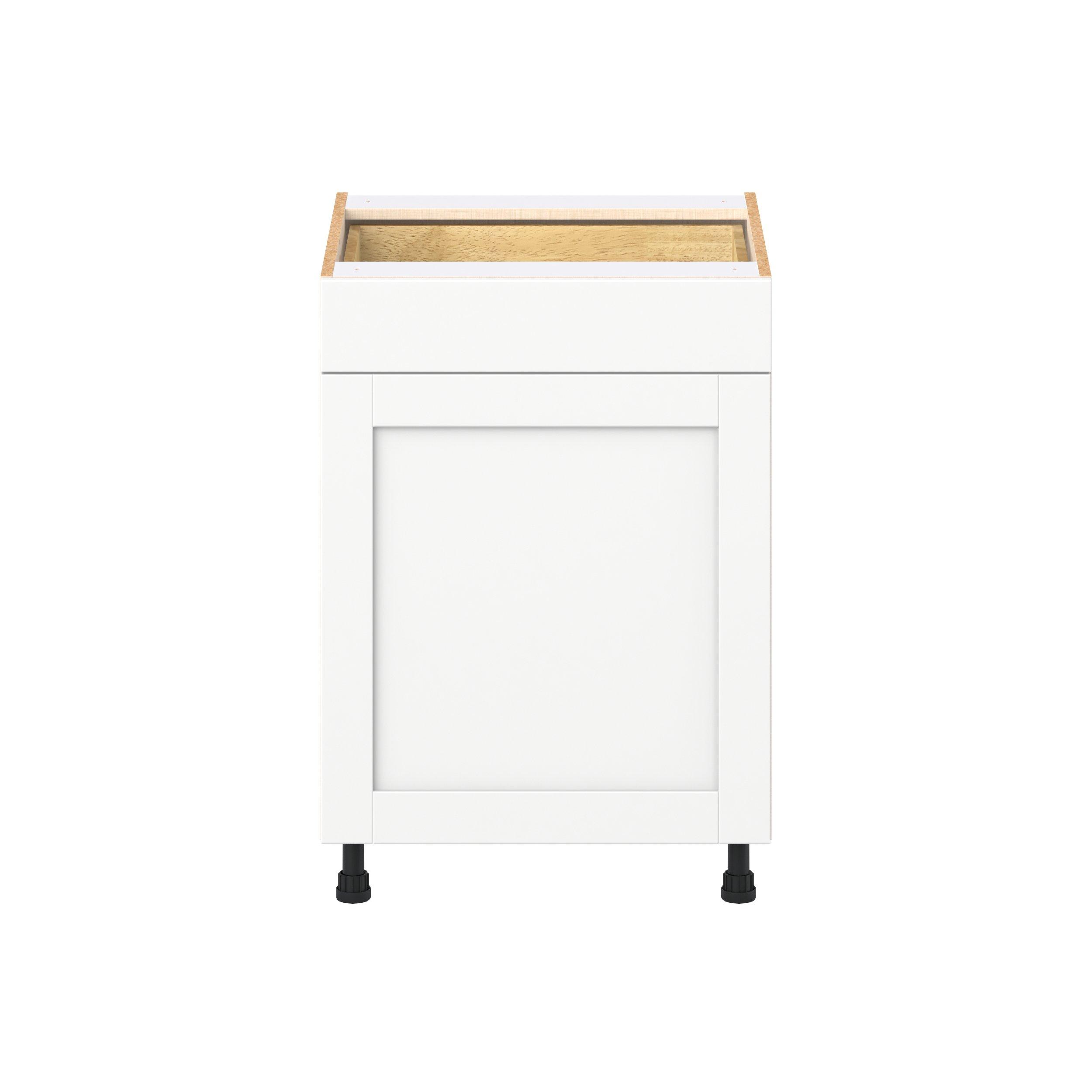 Summerhill 24 in. Bright White Door and Drawer Base Cabinet