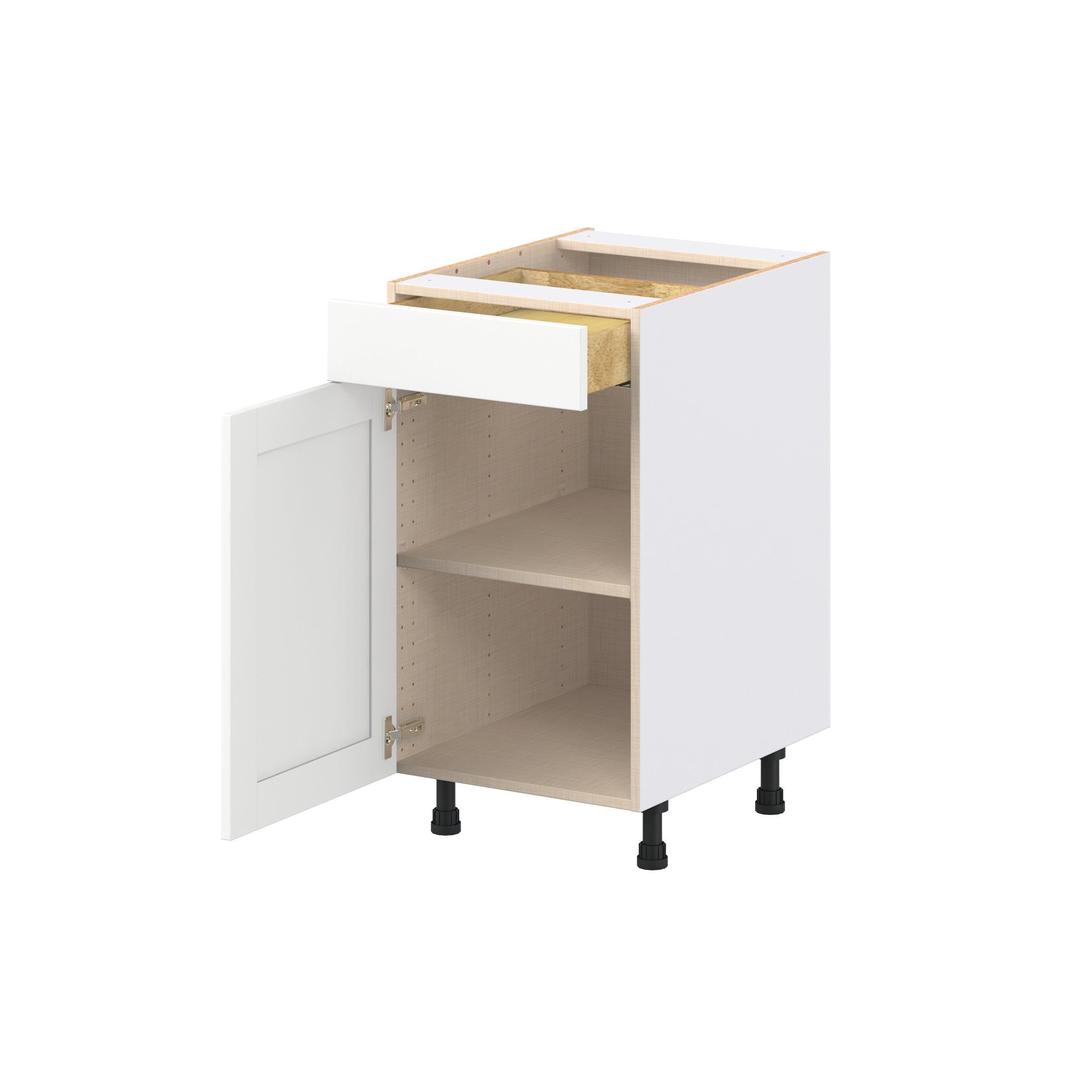 Summerhill 18 in. Bright White Door and Drawer Base Cabinet