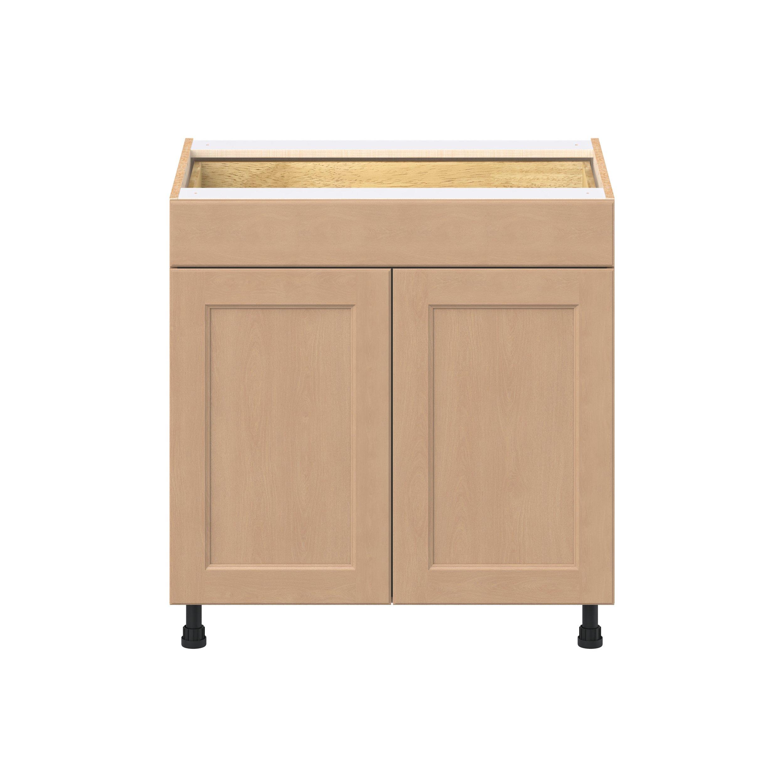 Sugarhill 33 in. Stained Sugar Cookie Door and Drawer Base Cabinet