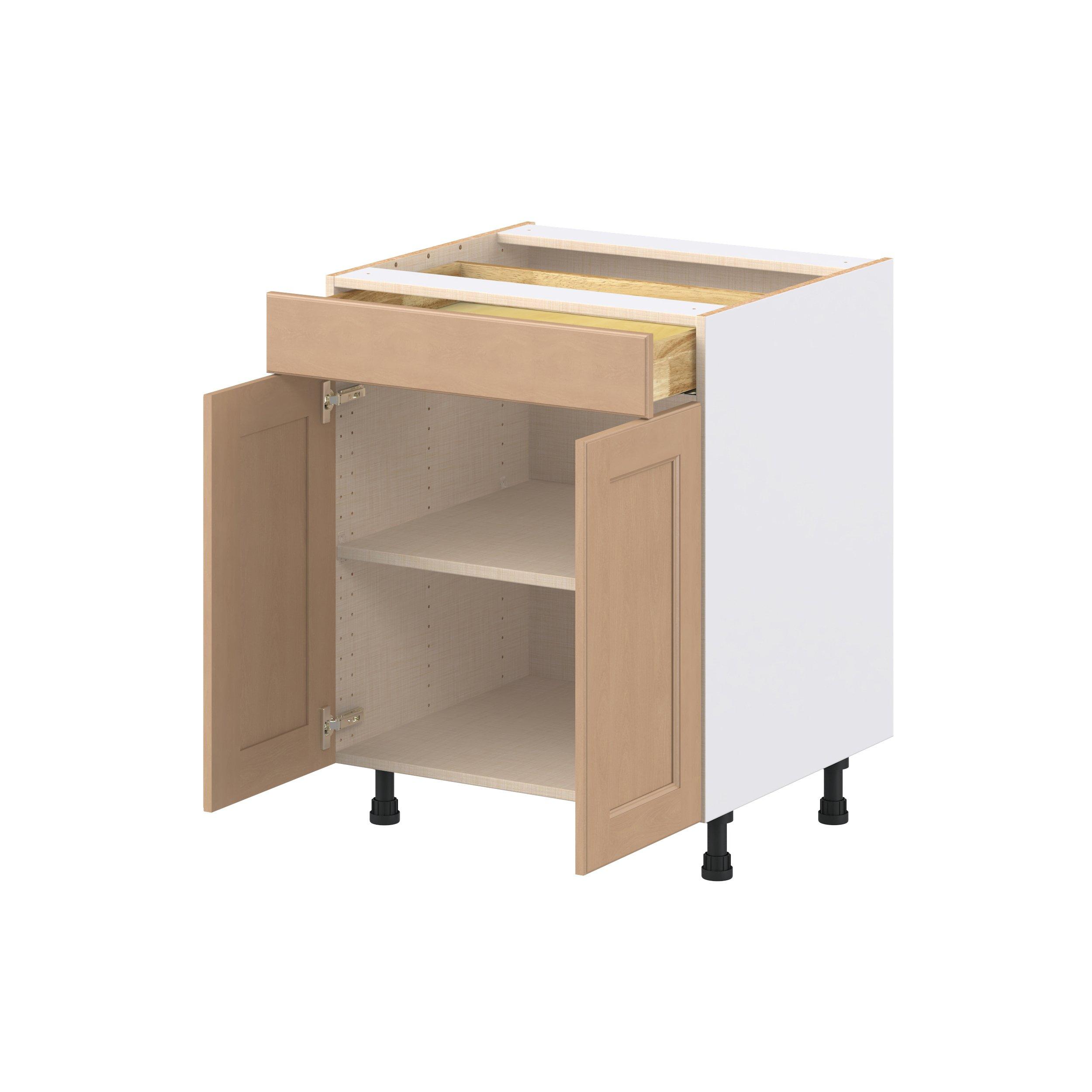 Sugarhill 27 in. Stained Sugar Cookie Door and Drawer Base Cabinet