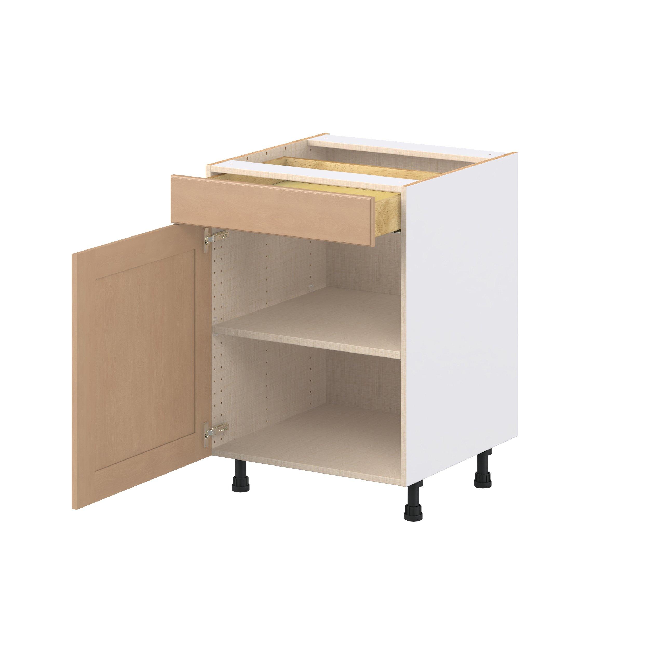 Sugarhill 24 in. Stained Sugar Cookie Door and Drawer Base Cabinet