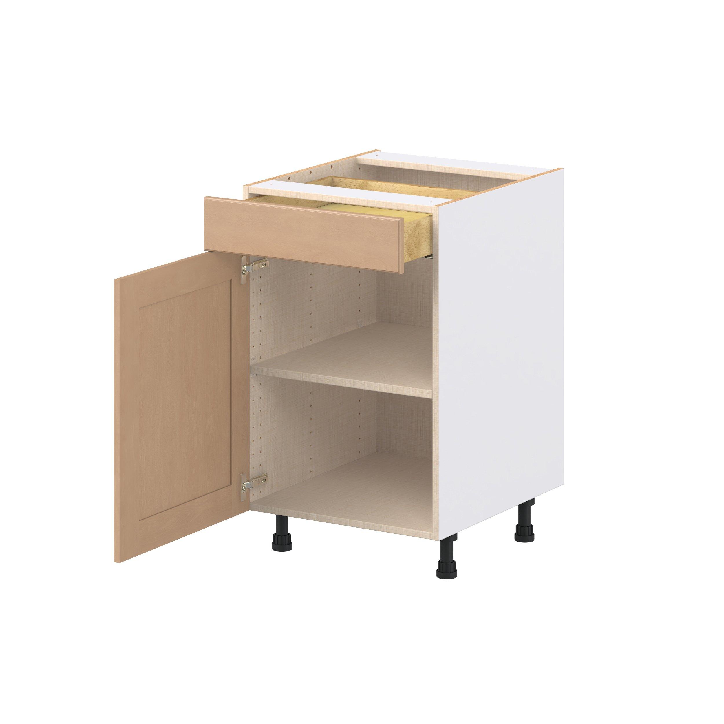 Sugarhill 21 in. Stained Sugar Cookie Door and Drawer Base Cabinet