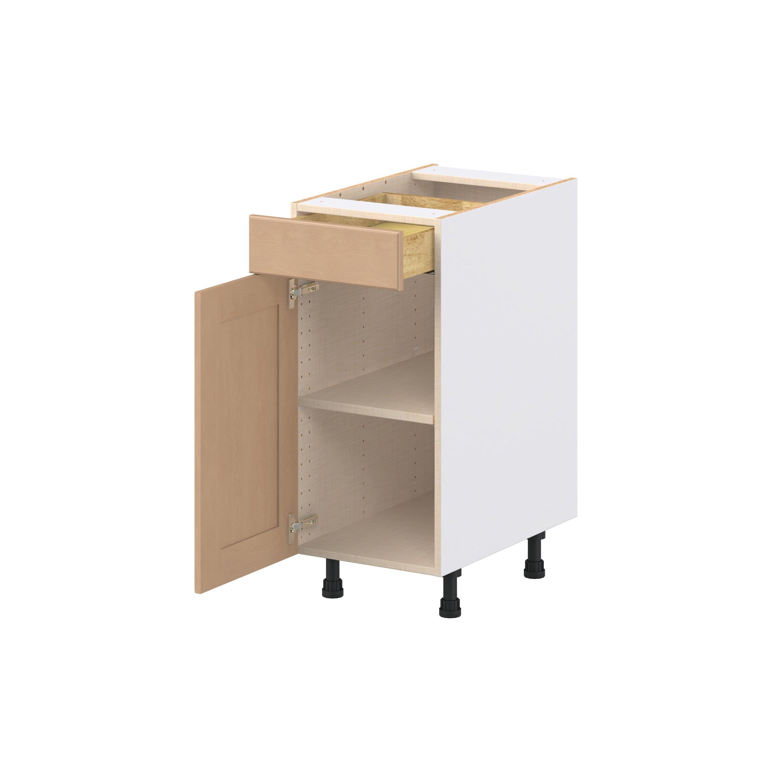 Sugarhill 15 in. Stained Sugar Cookie Door and Drawer Base Cabinet