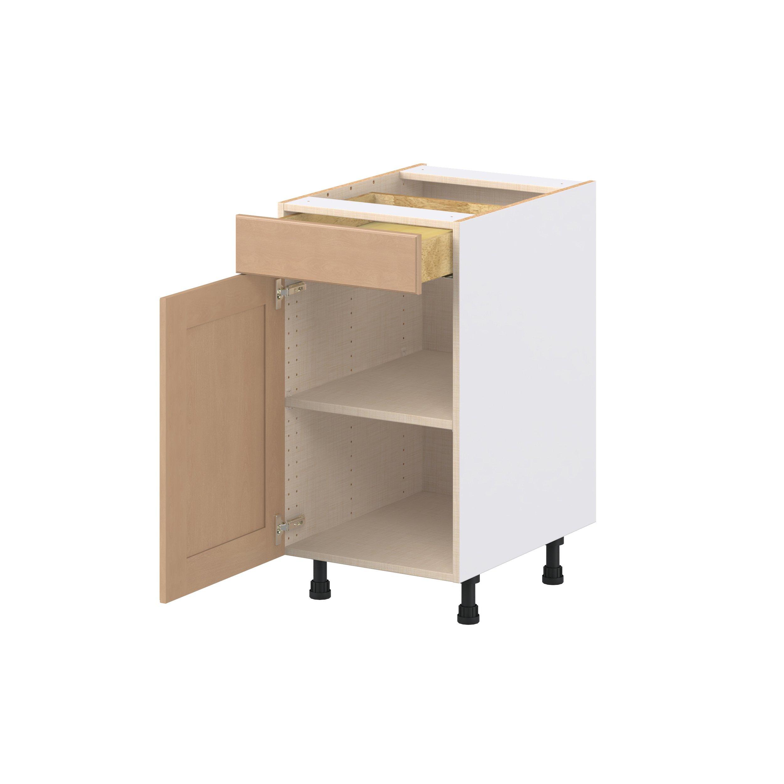 Sugarhill 18 in. Stained Sugar Cookie Door and Drawer Base Cabinet