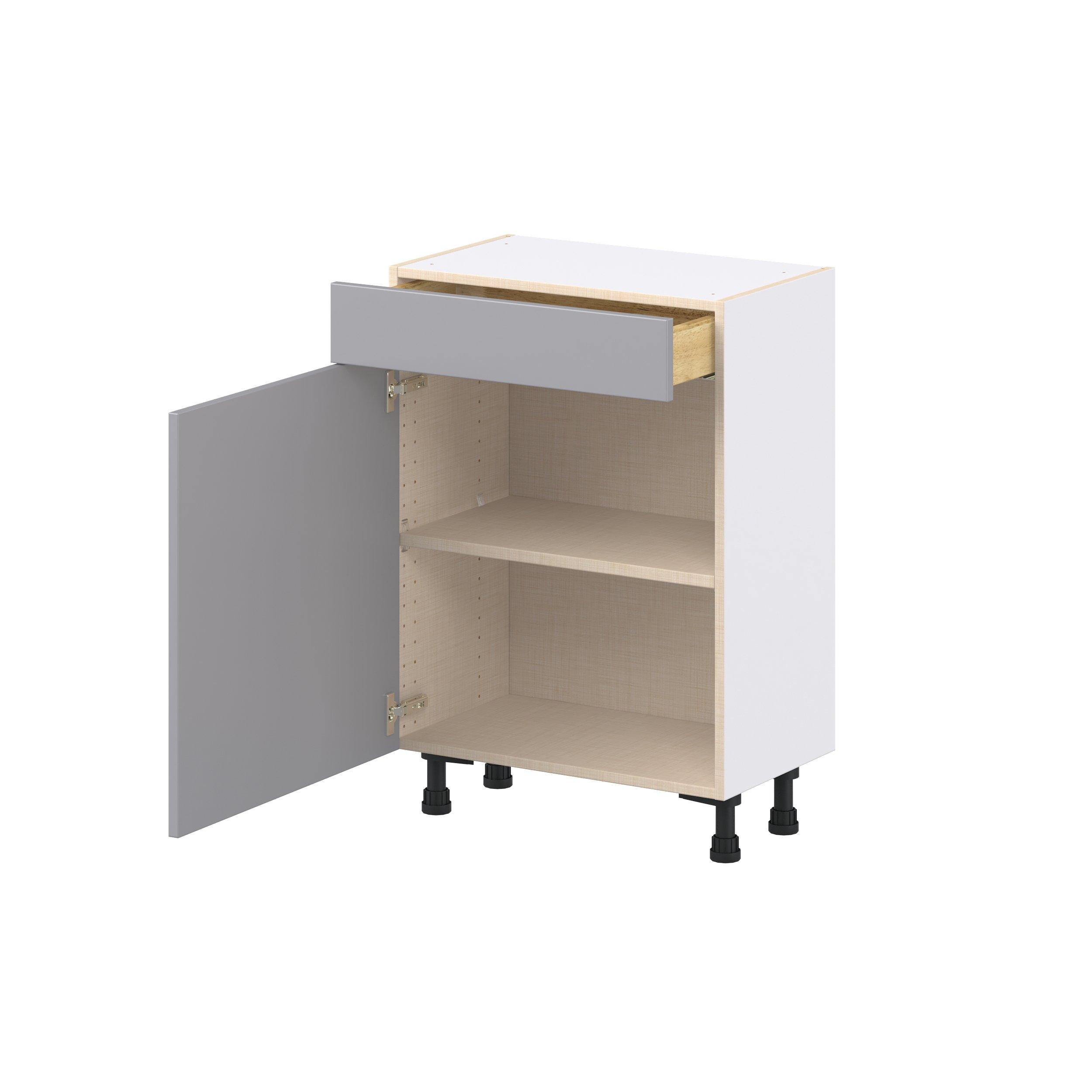 Candler 24 in. Painted Slate Gray Shallow Base Cabinet