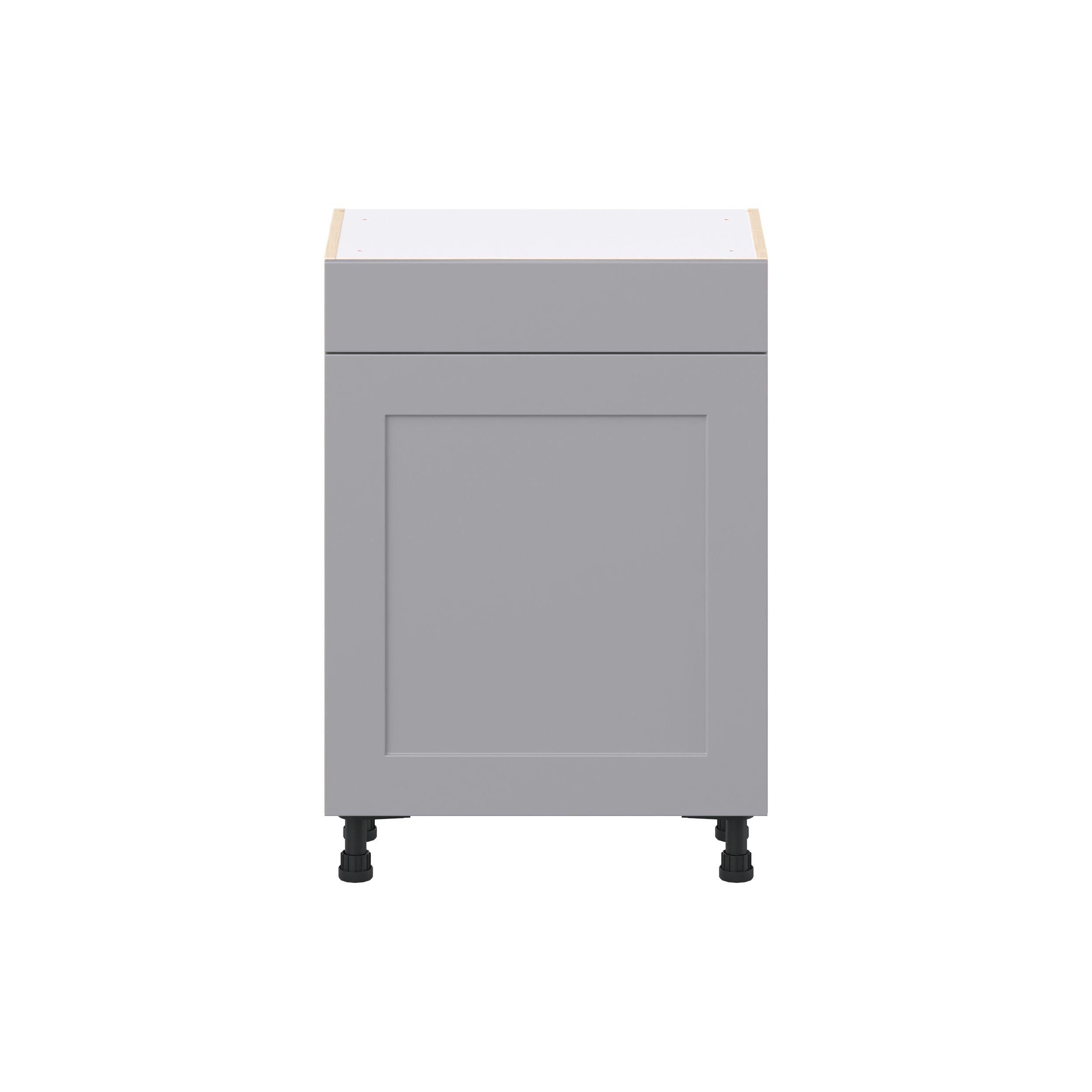 Candler 24 in. Painted Slate Gray Shallow Base Cabinet
