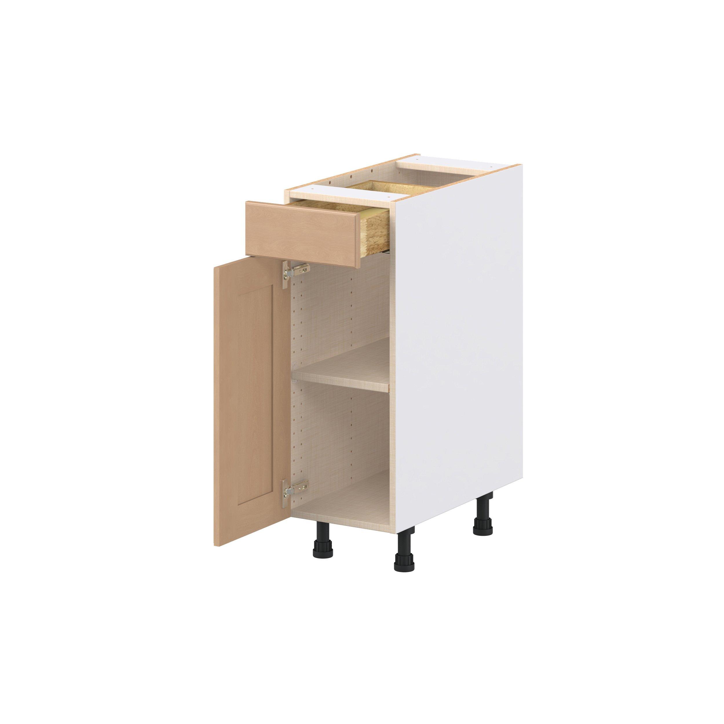 Sugarhill 12 in. Stained Sugar Cookie Door and Drawer Base Cabinet