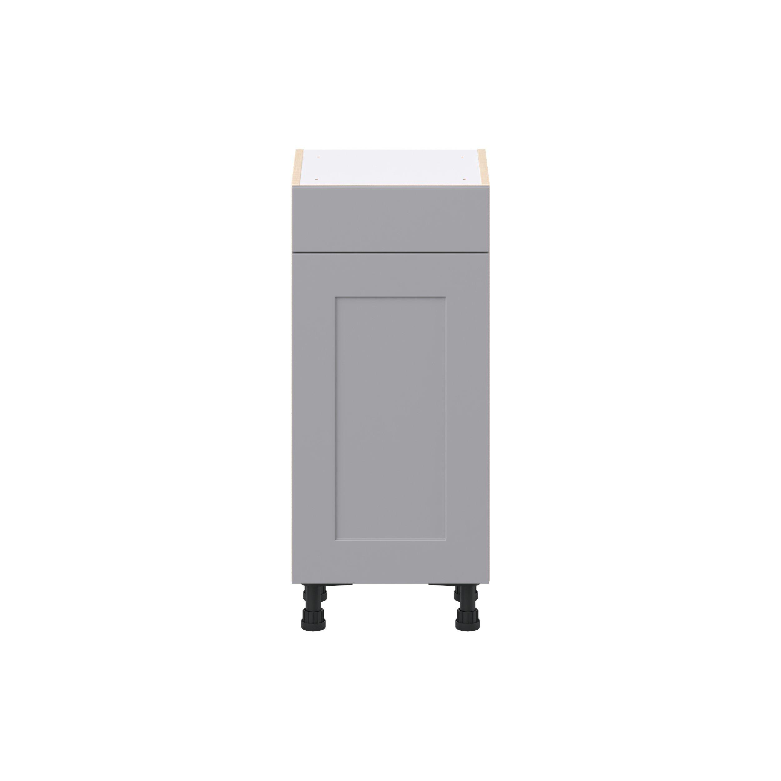 Candler 15 in. Painted Slate Gray Shallow Base Cabinet