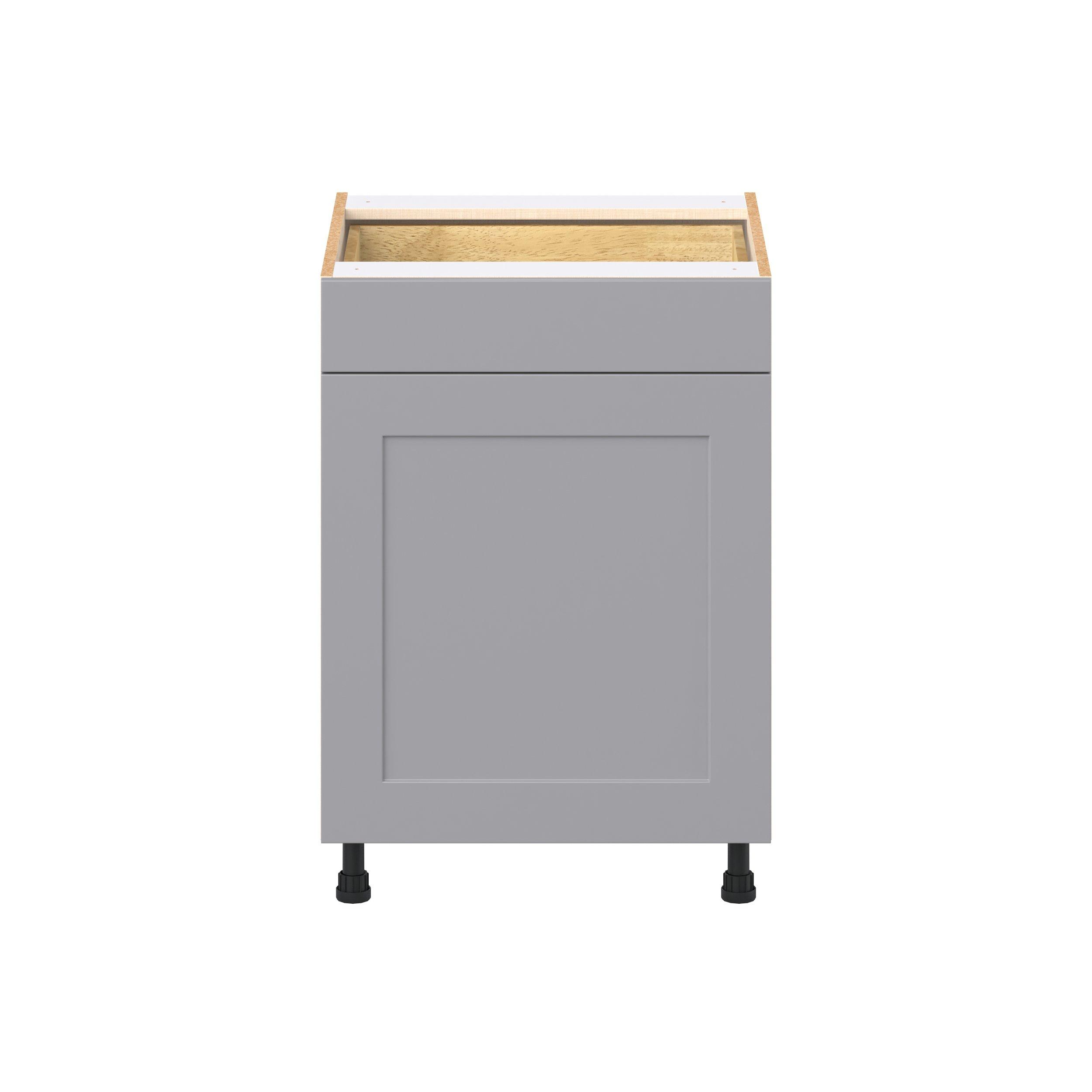 Candler 24 in. Painted Slate Gray Door and Drawer Base Cabinet