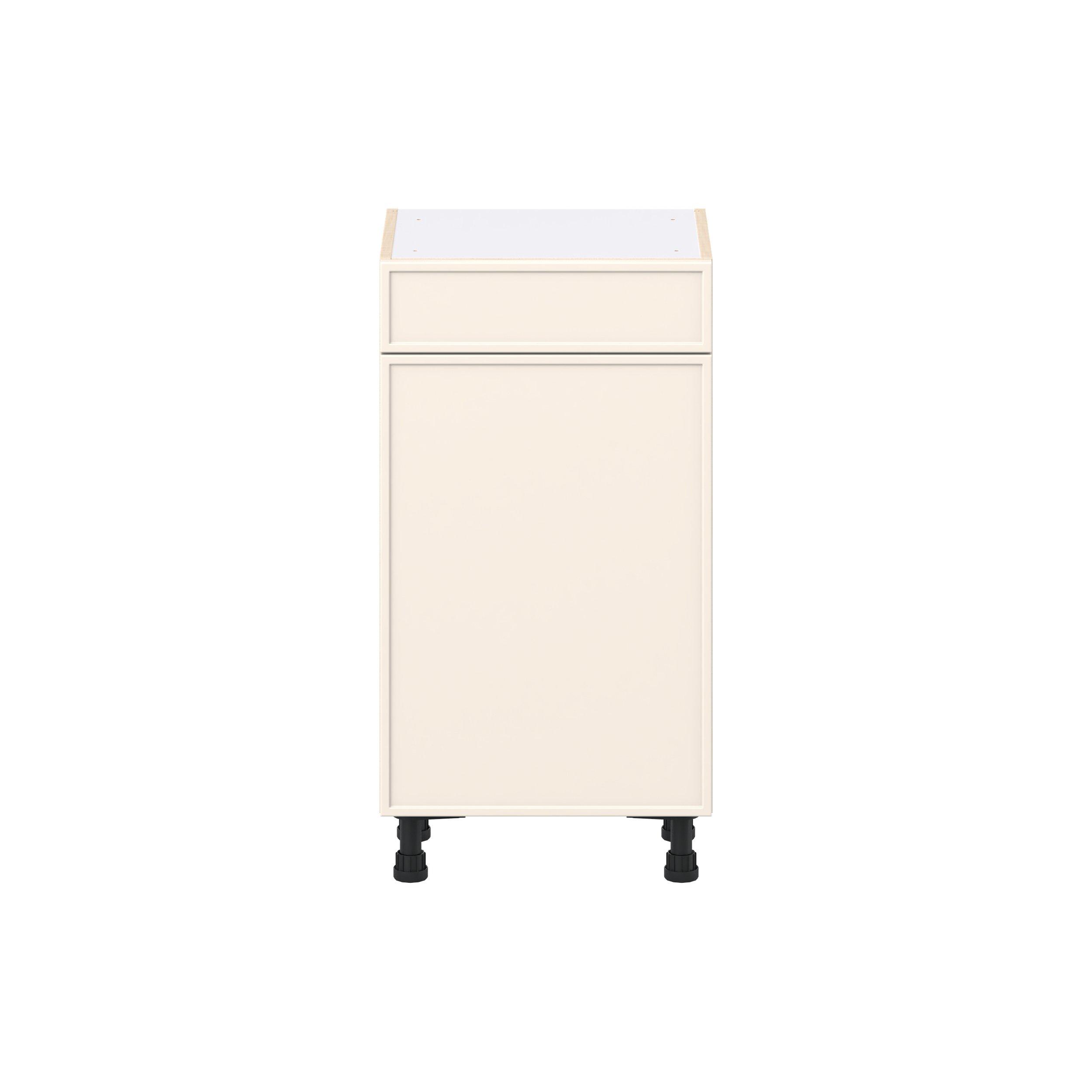 Linden 18 in. Painted Washed Linen Shallow Base Cabinet