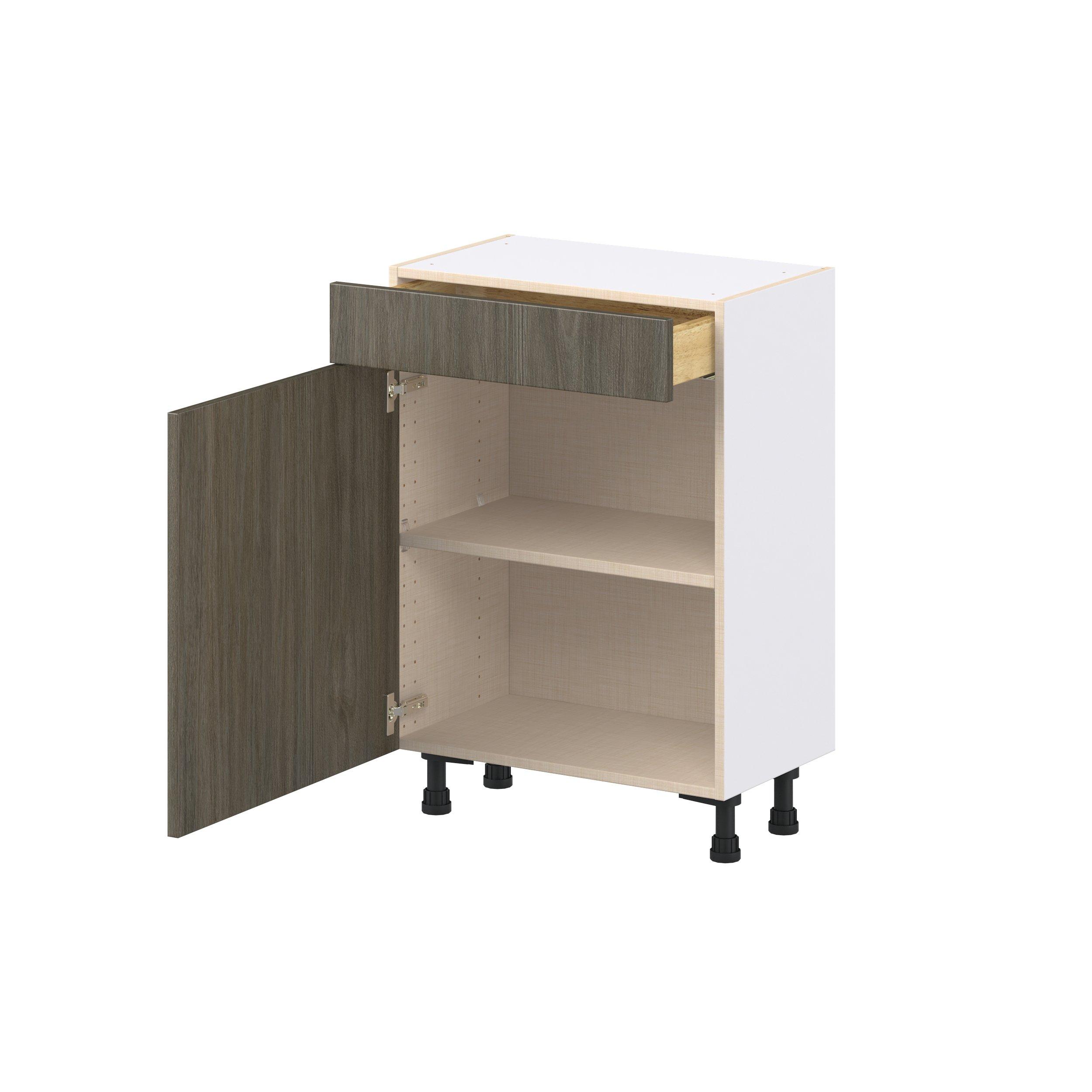 Glenwood 24 in. Burnt Walnut Shallow Base Cabinet