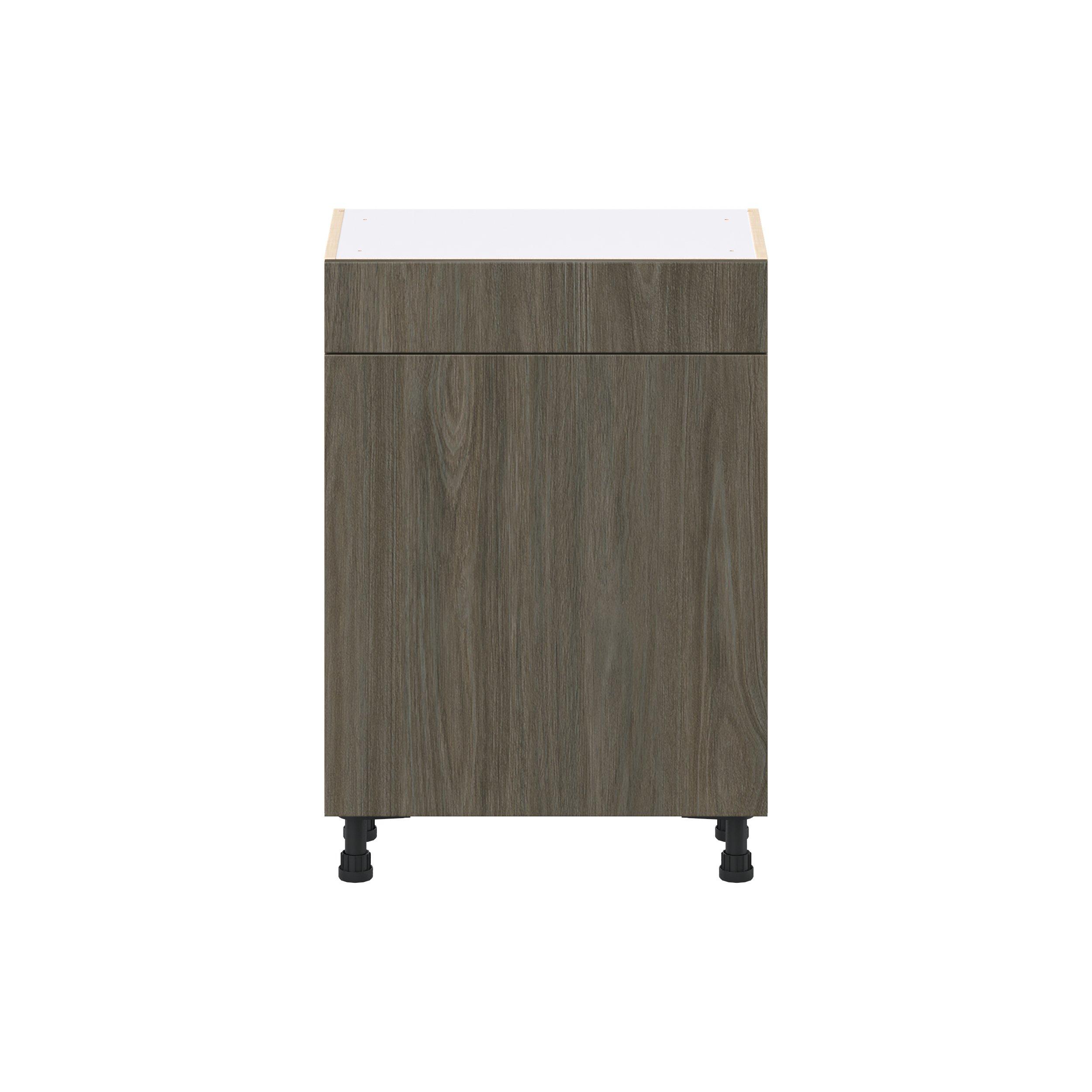Glenwood 24 in. Burnt Walnut Shallow Base Cabinet