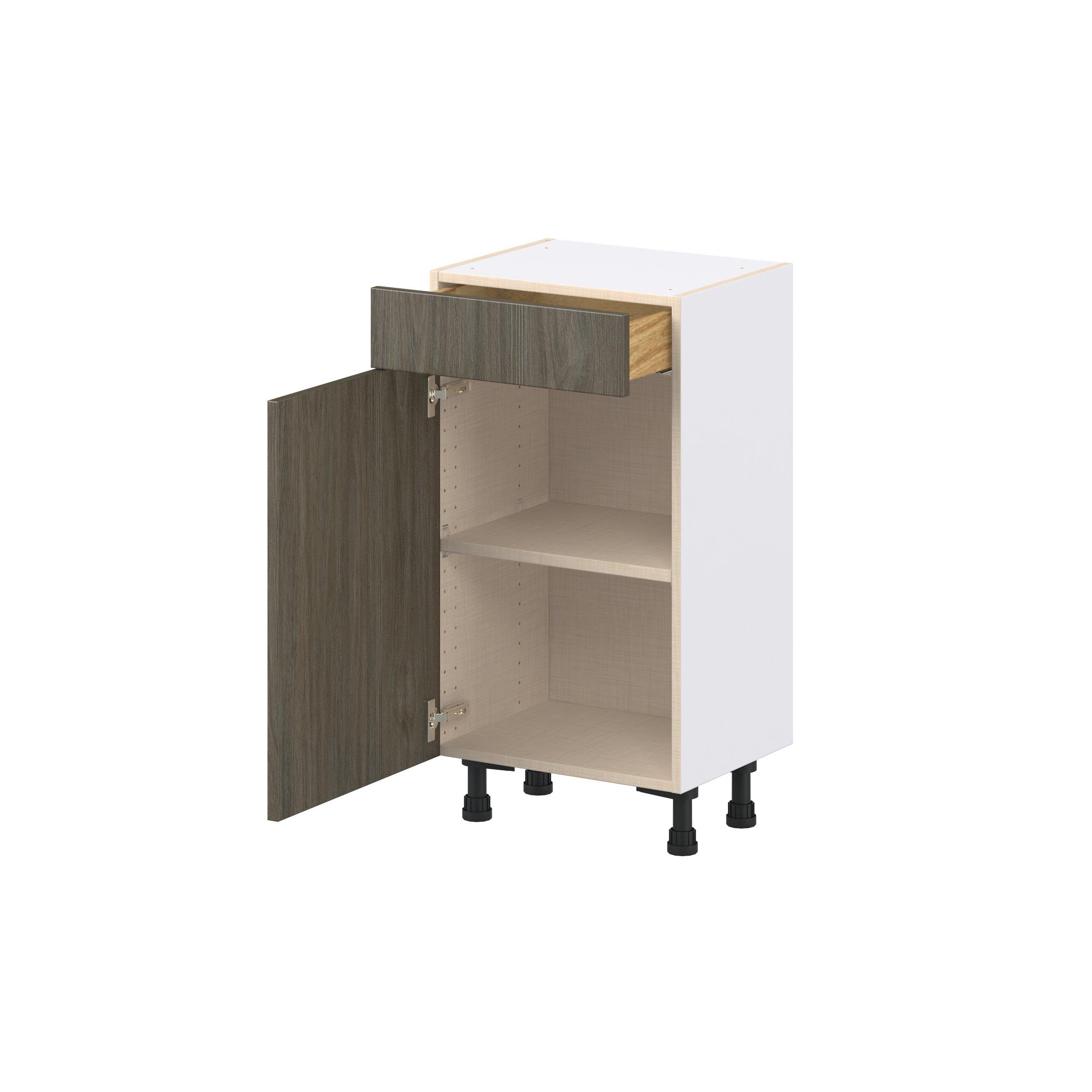 Glenwood 18 in. Burnt Walnut Shallow Base Cabinet