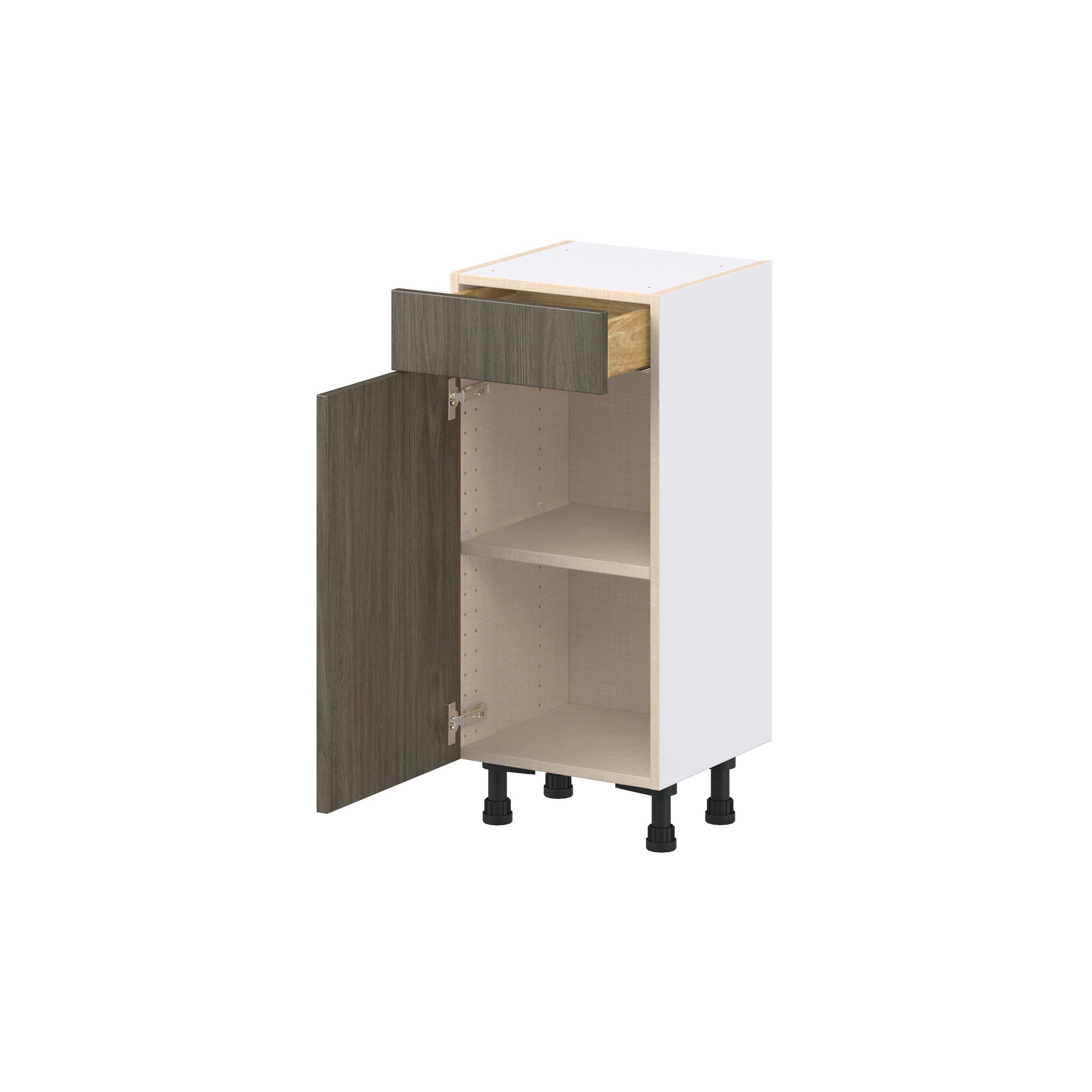 Glenwood 15 in. Burnt Walnut Shallow Base Cabinet