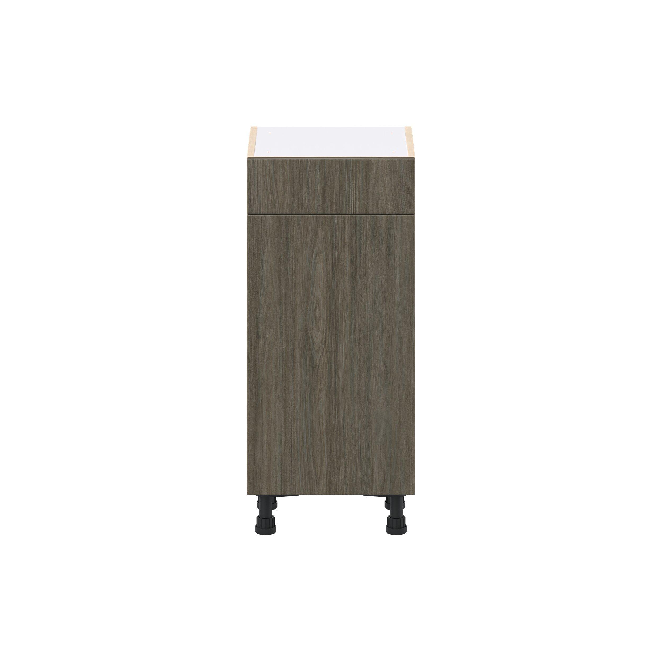 Glenwood 15 in. Burnt Walnut Shallow Base Cabinet