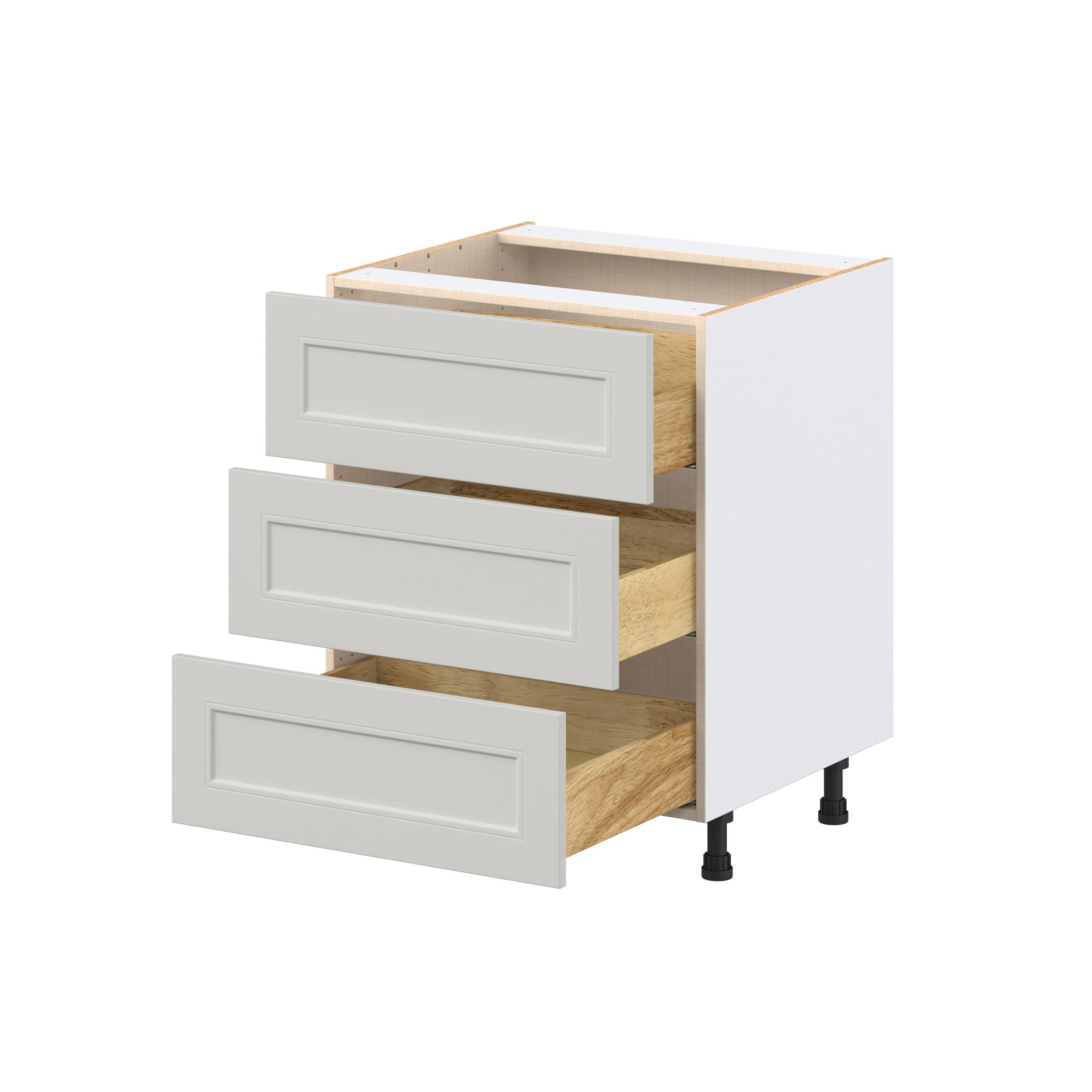 Lenox 27 in. Painted Light Gray Drawer Base Cabinet