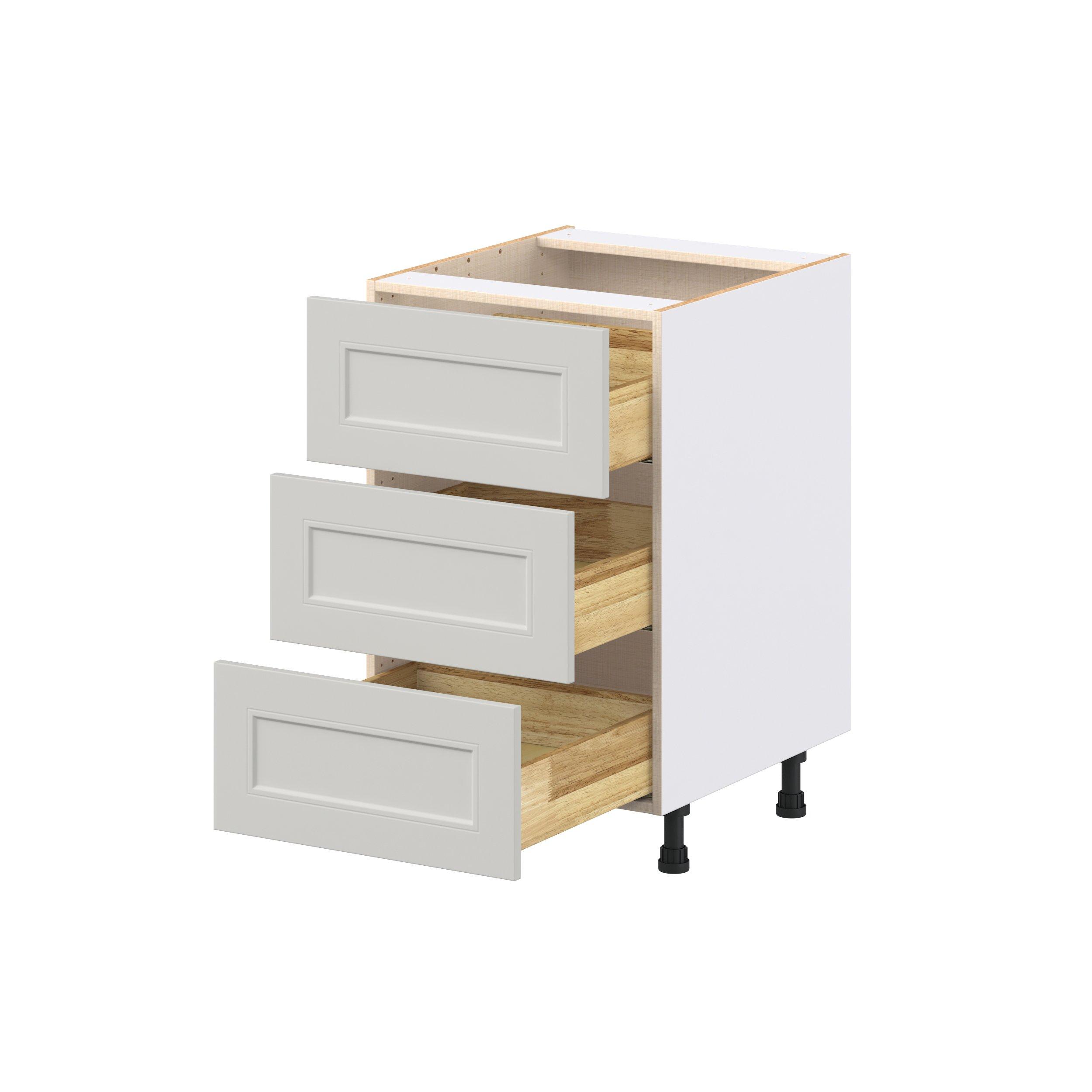 Lenox 21 in. Painted Light Gray Drawer Base Cabinet