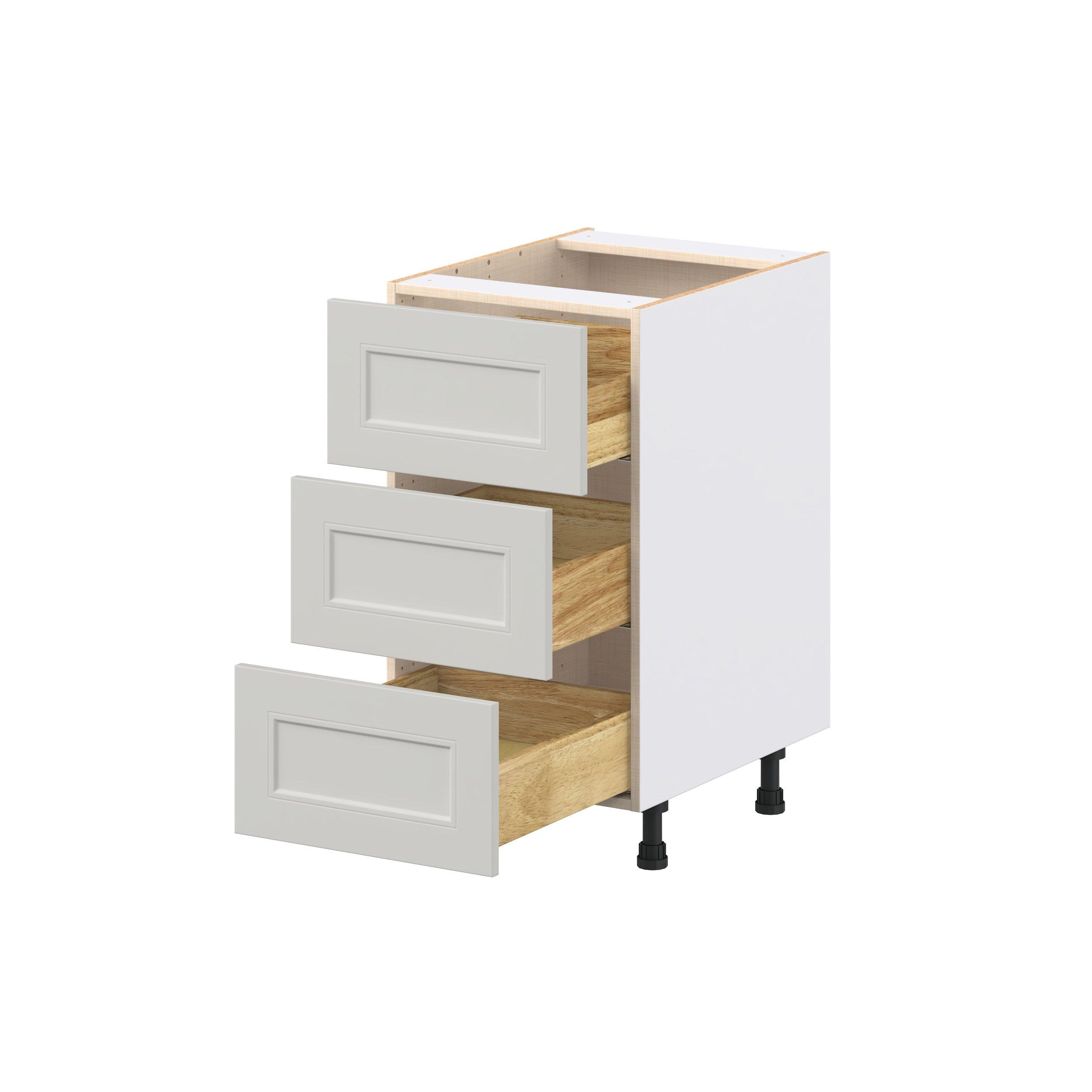Lenox 18 in. Painted Light Gray Drawer Base Cabinet