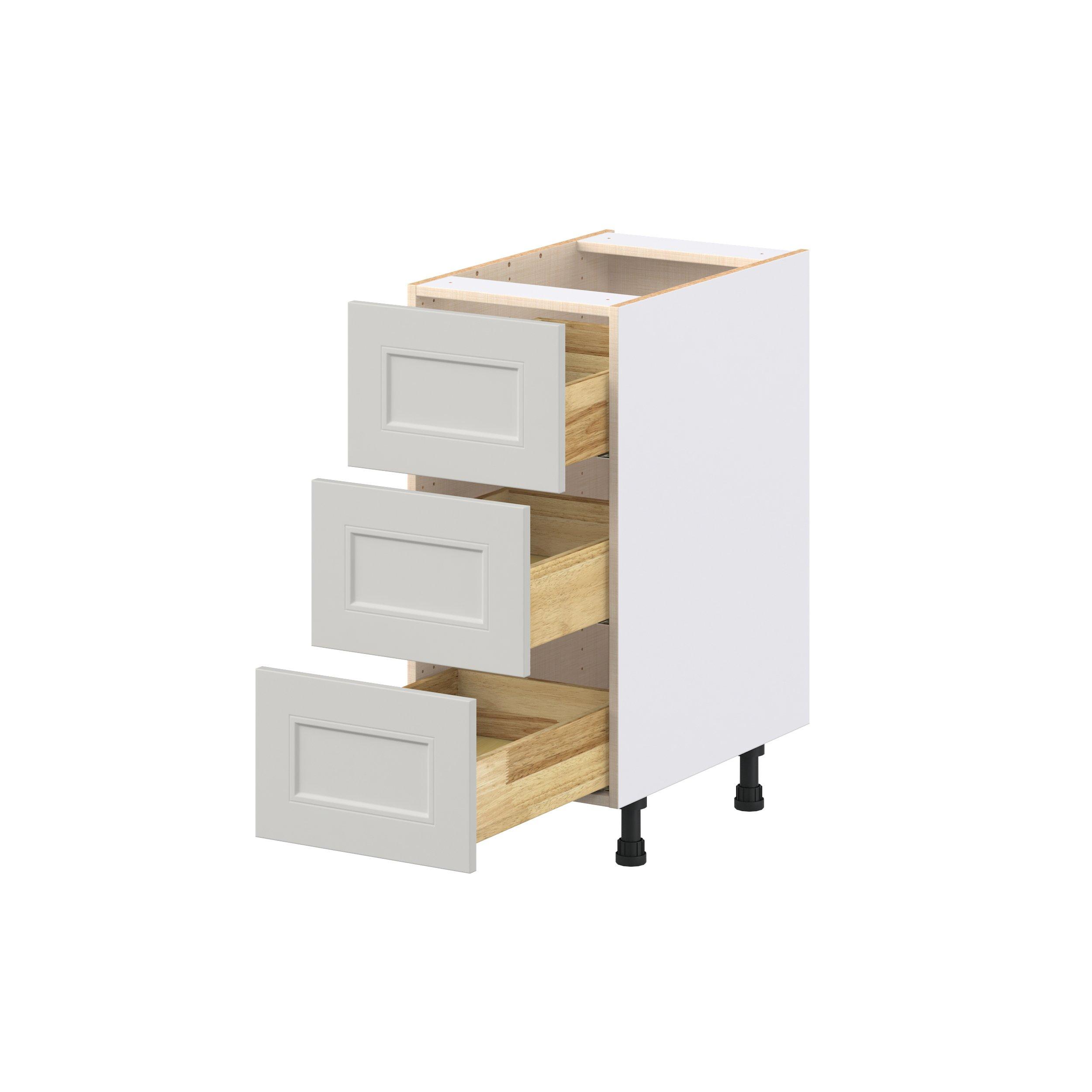 Lenox 15 in. Painted Light Gray Drawer Base Cabinet