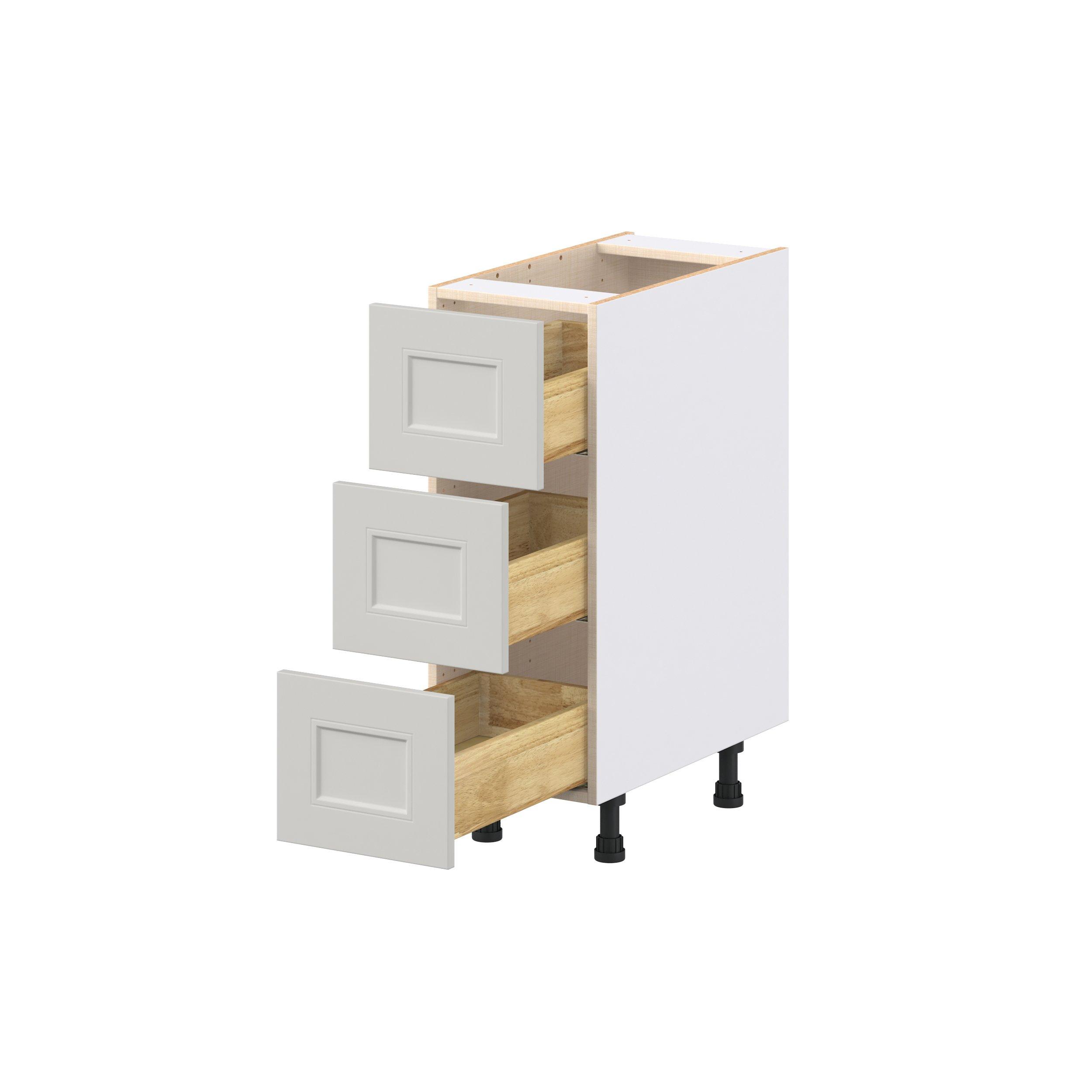 Lenox 12 in. Painted Light Gray Drawer Base Cabinet