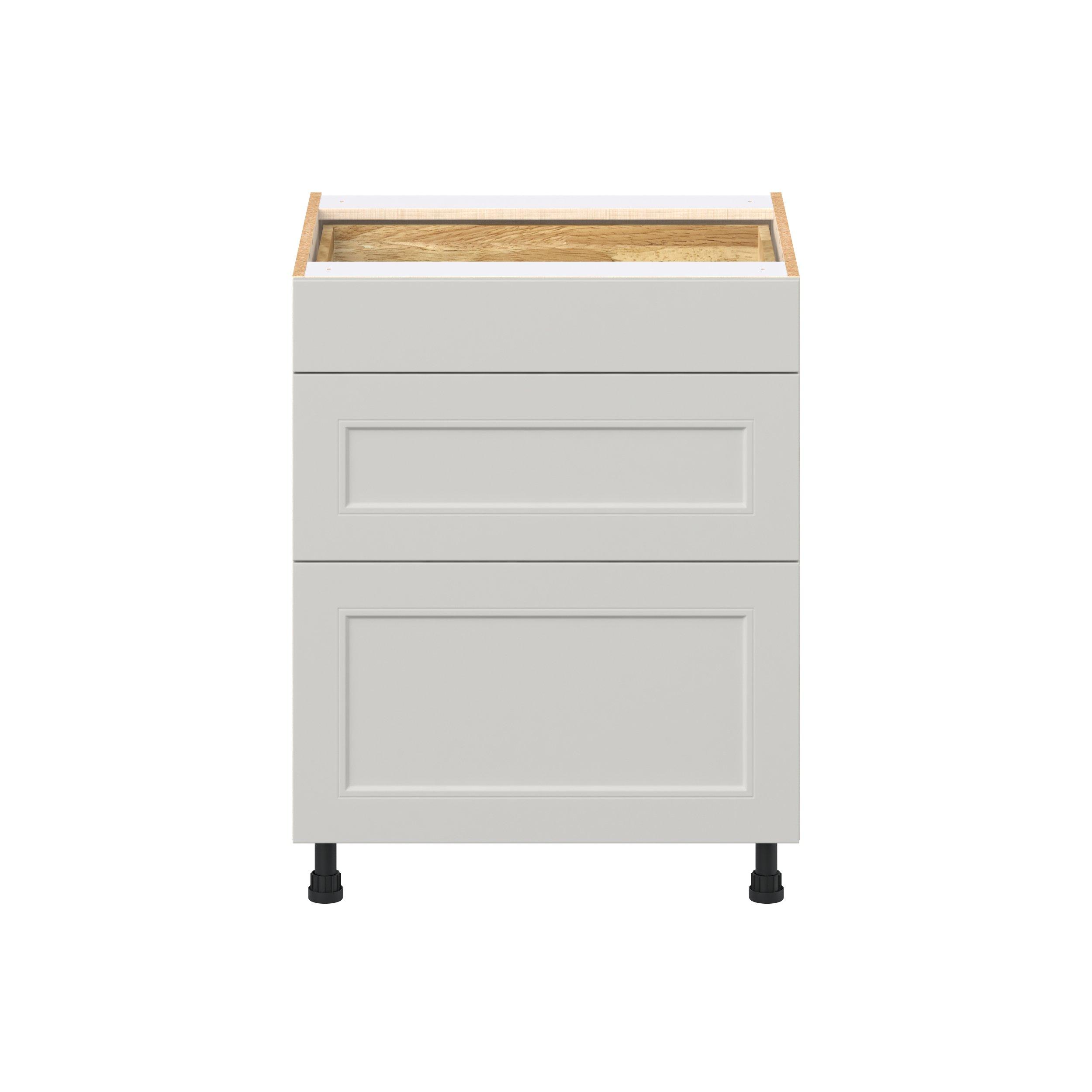 Lenox 27 in. Painted Light Gray Drawer Base Cabinet