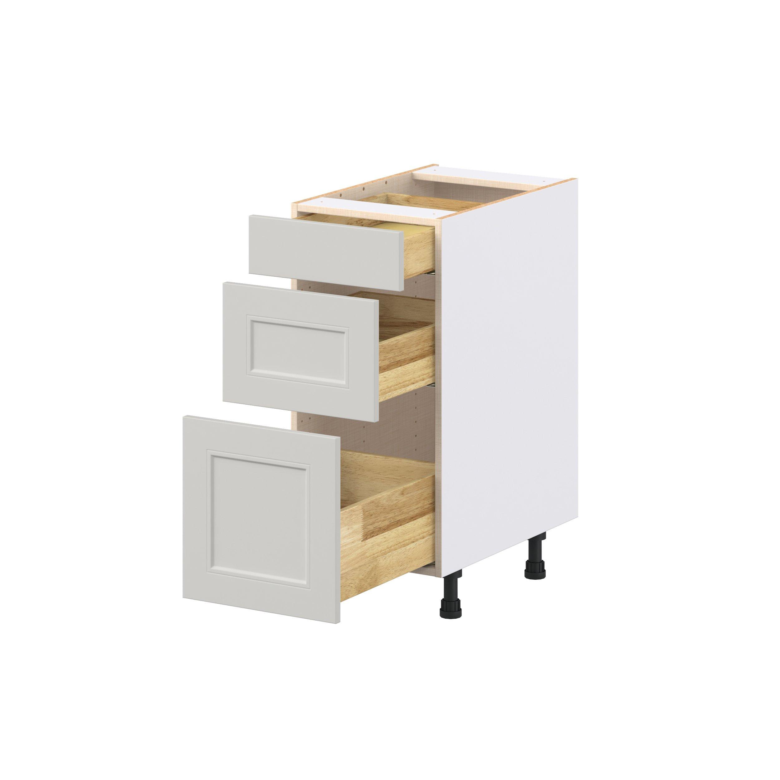 Lenox 15 in. Painted Light Gray Drawer Base Cabinet