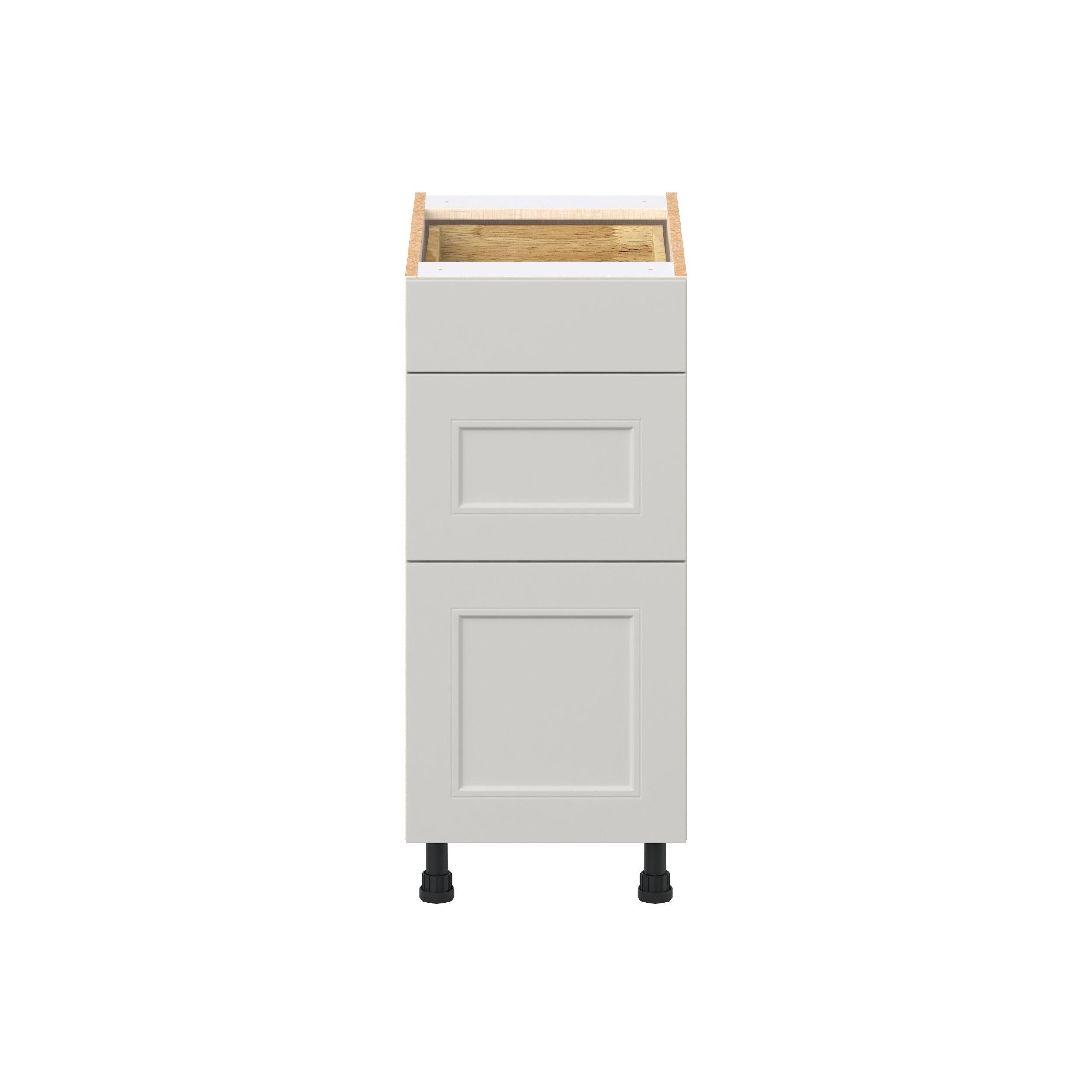 Lenox 15 in. Painted Light Gray Drawer Base Cabinet