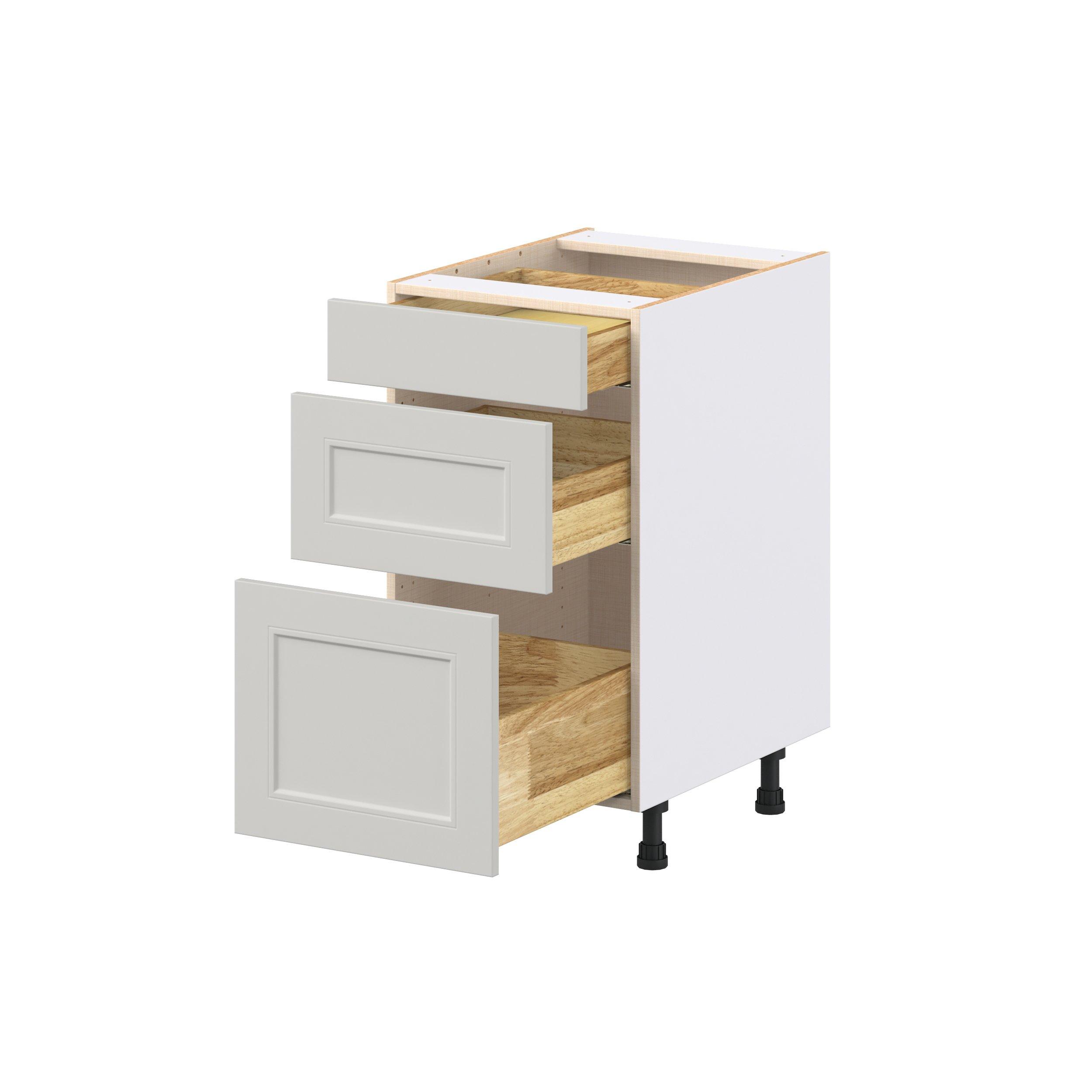 Lenox 18 in. Painted Light Gray Drawer Base Cabinet
