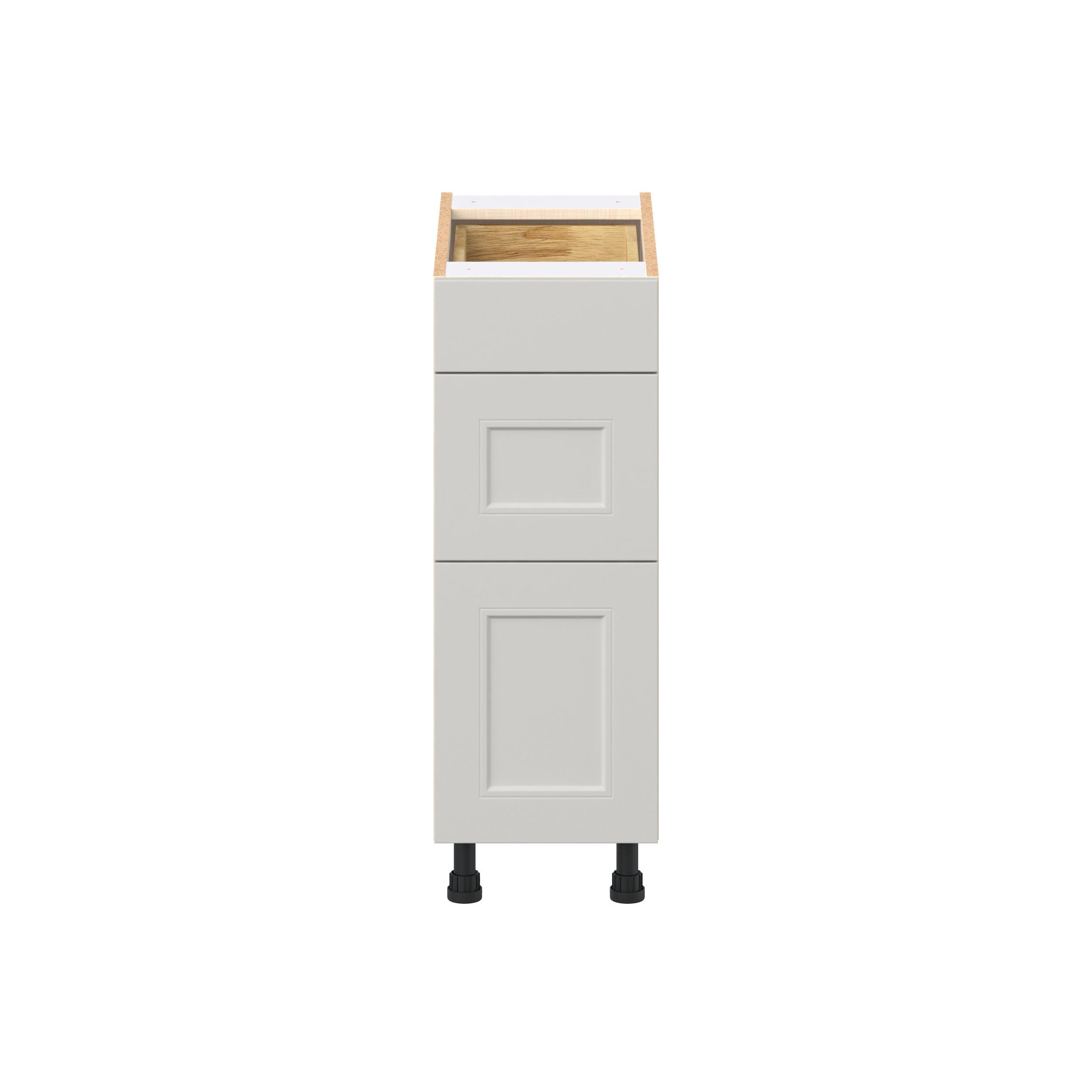 Lenox 12 in. Painted Light Gray Drawer Base Cabinet