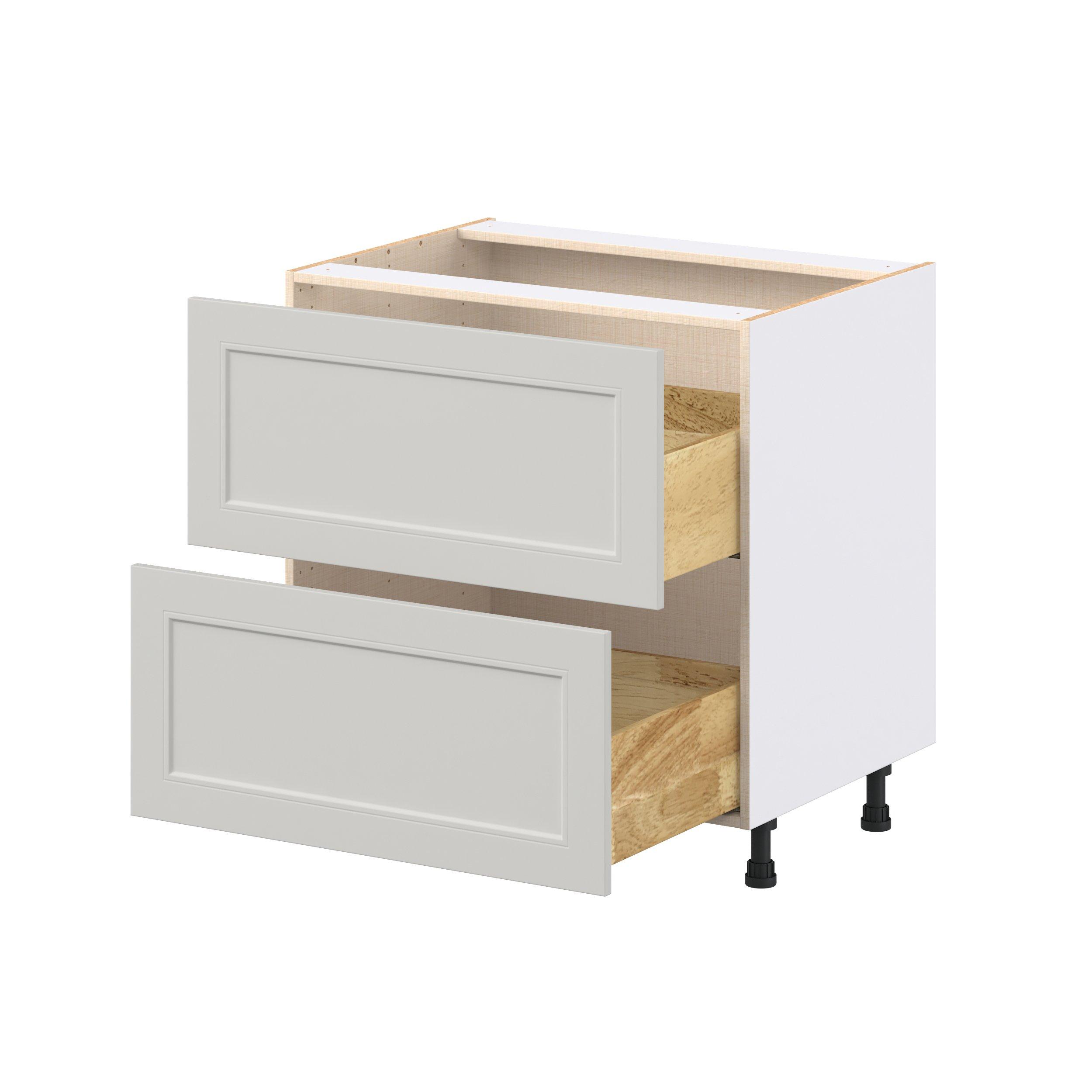 Lenox 33 in. Painted Light Gray Drawer Base Cabinet