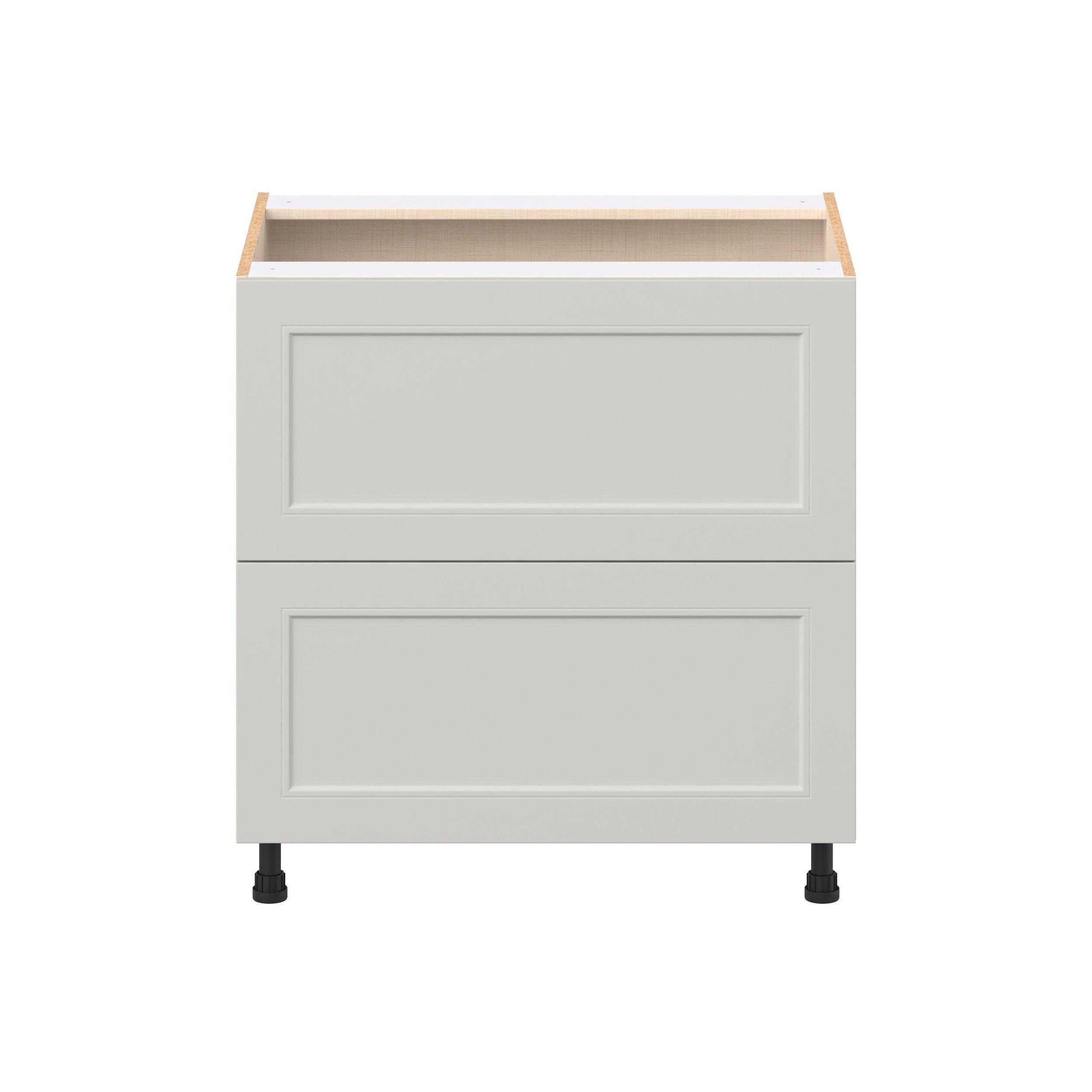 Lenox 33 in. Painted Light Gray Drawer Base Cabinet