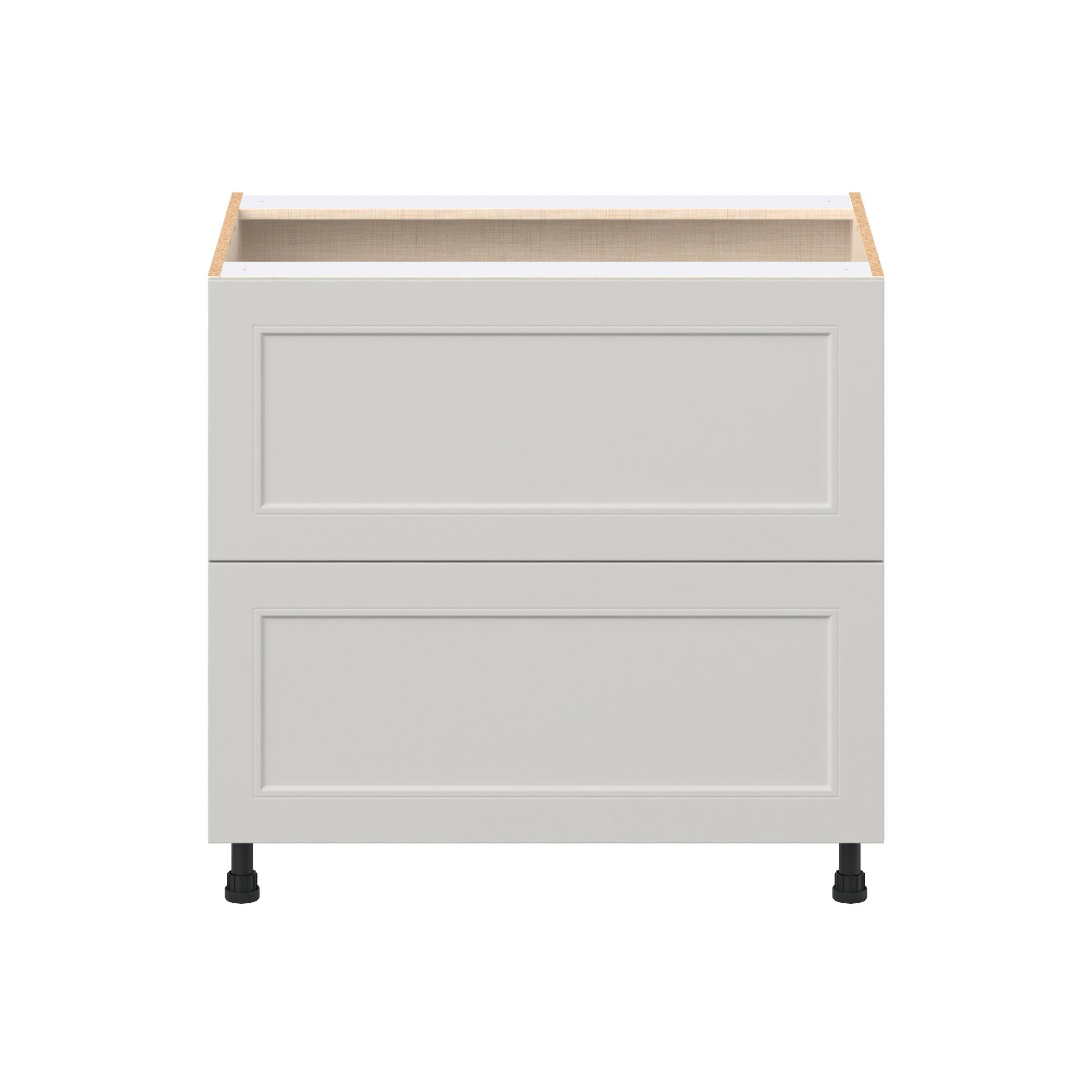 Lenox 36 in. Painted Light Gray Drawer Base Cabinet