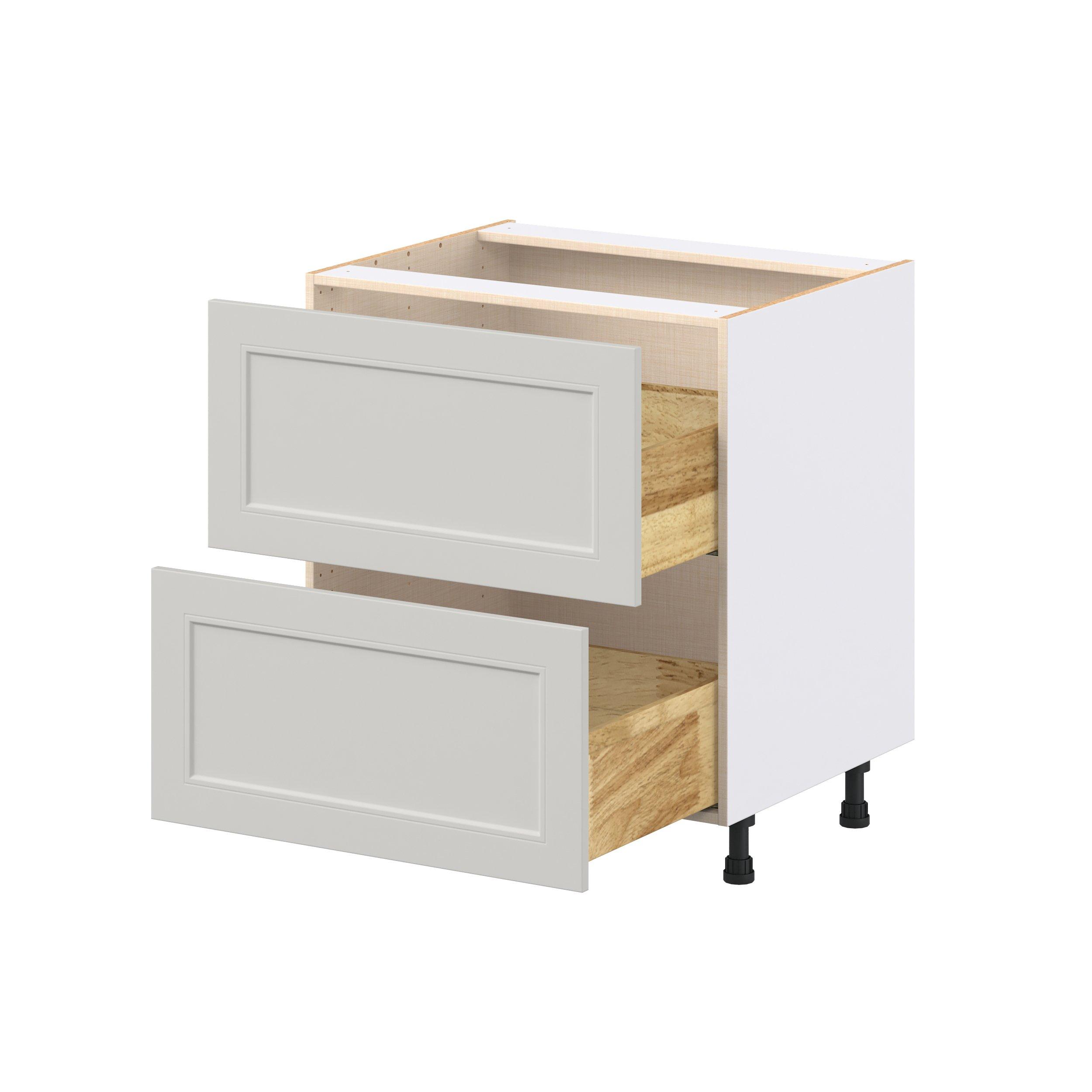 Lenox 30 in. Painted Light Gray Drawer Base Cabinet