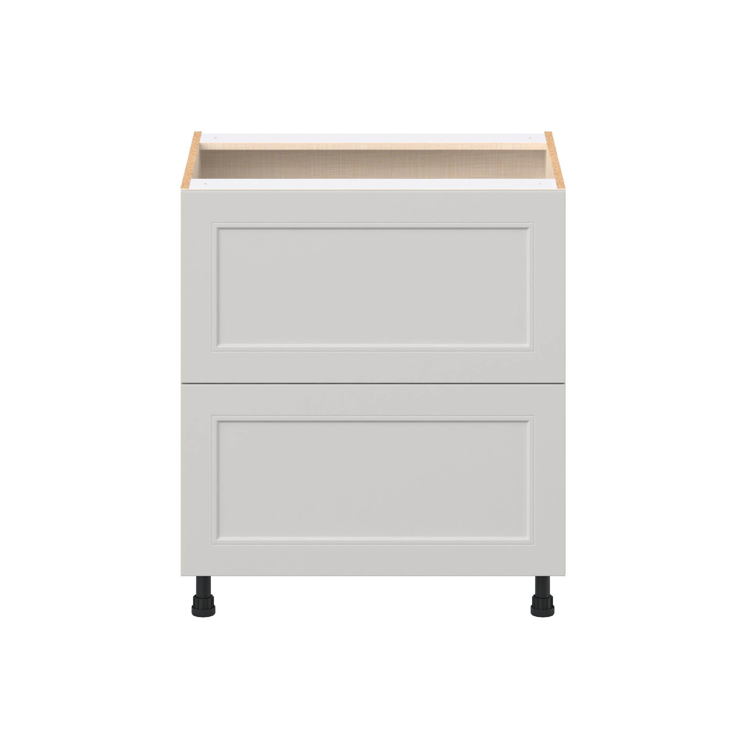 Lenox 30 in. Painted Light Gray Drawer Base Cabinet