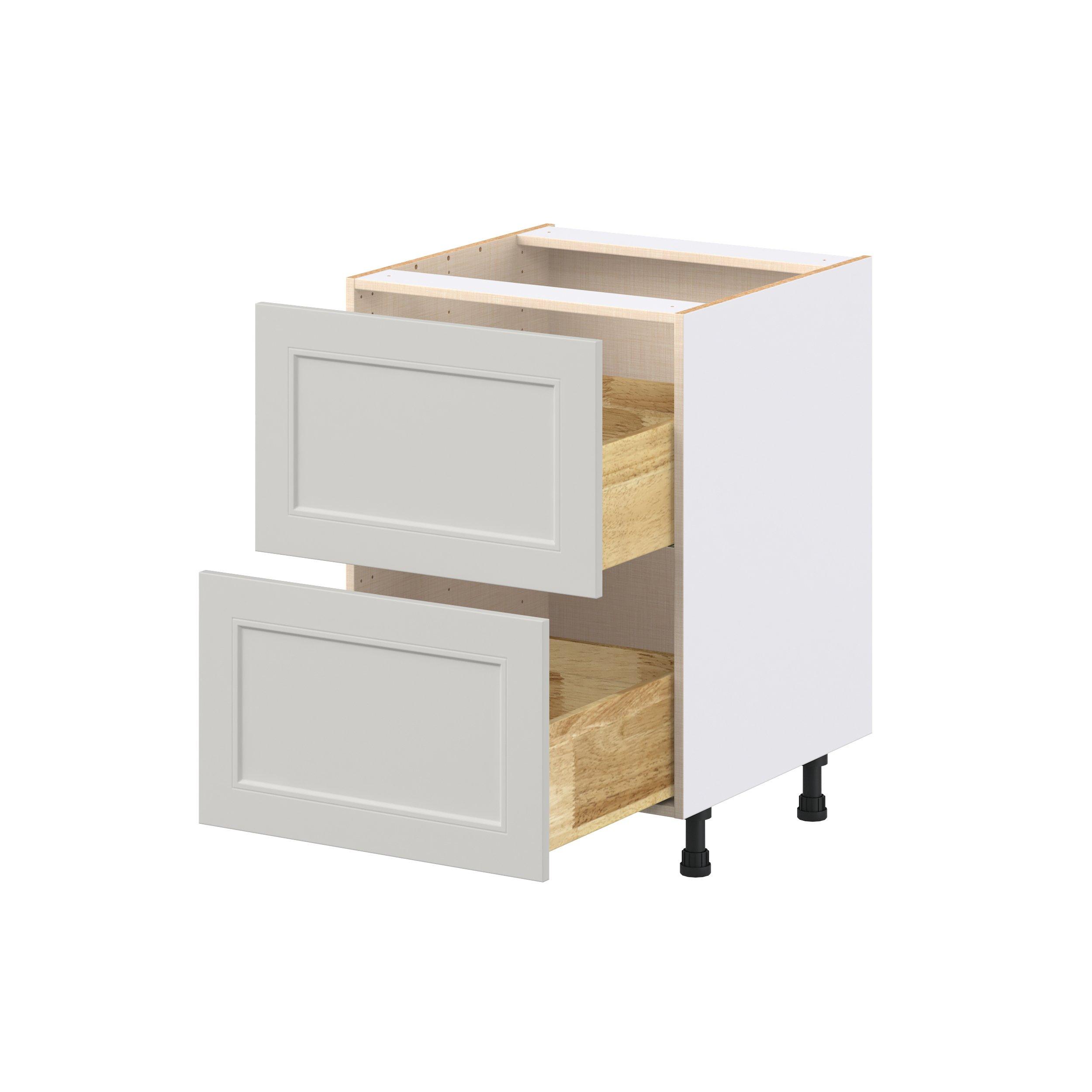 Lenox 24 in. Painted Light Gray Drawer Base Cabinet