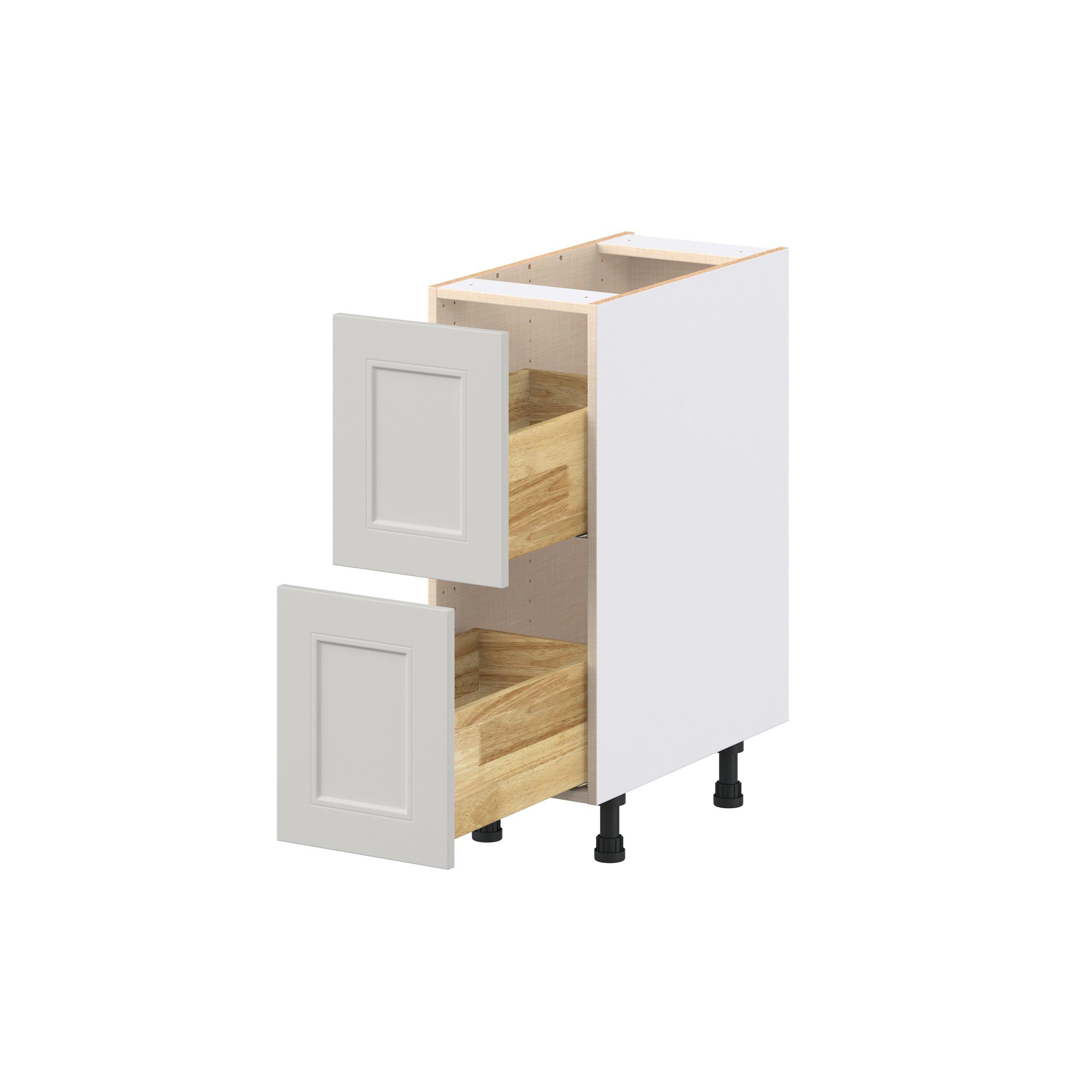 Lenox 12 in. Painted Light Gray Drawer Base Cabinet