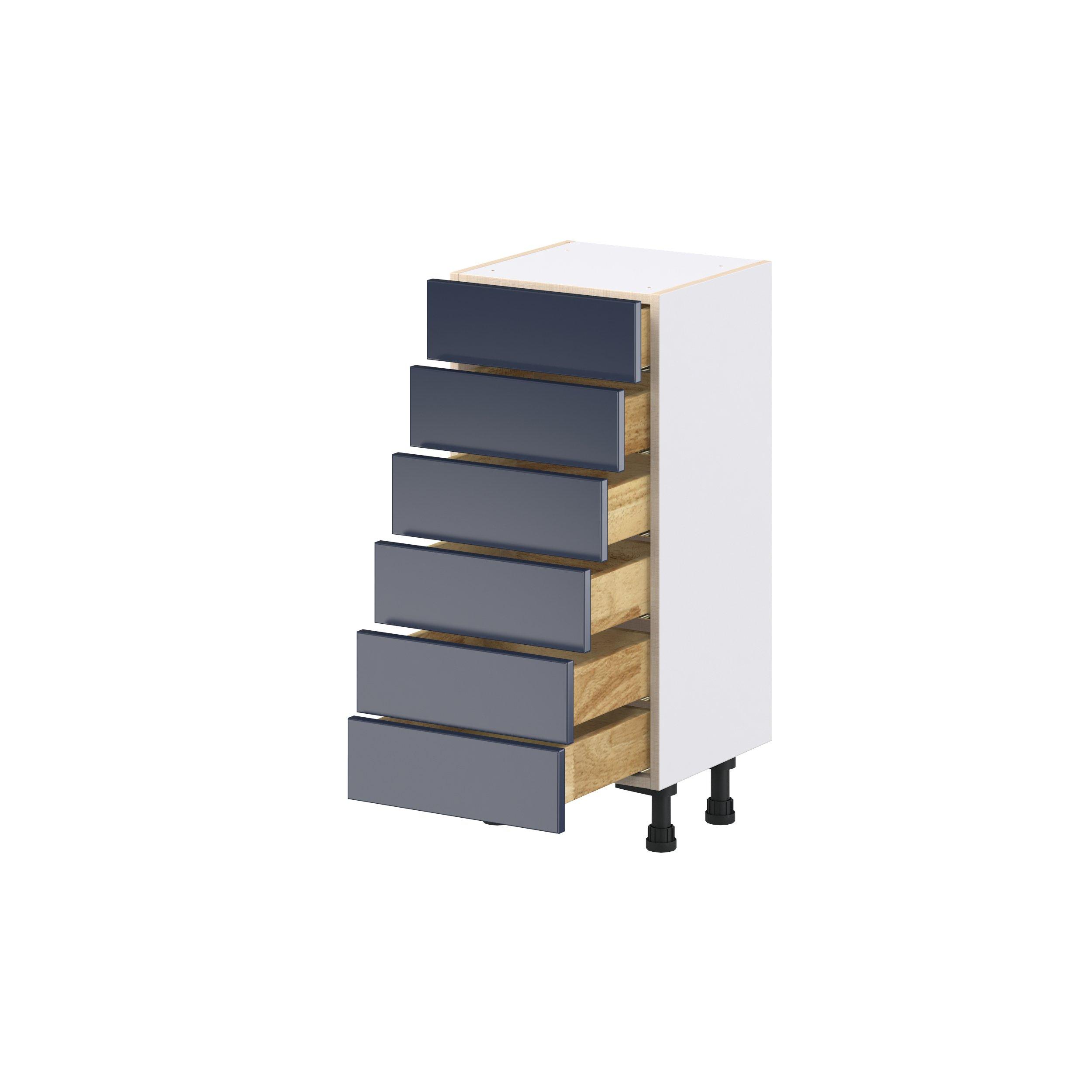 Peachtree 15 in. Painted Midnight Blue Shallow Base Cabinet