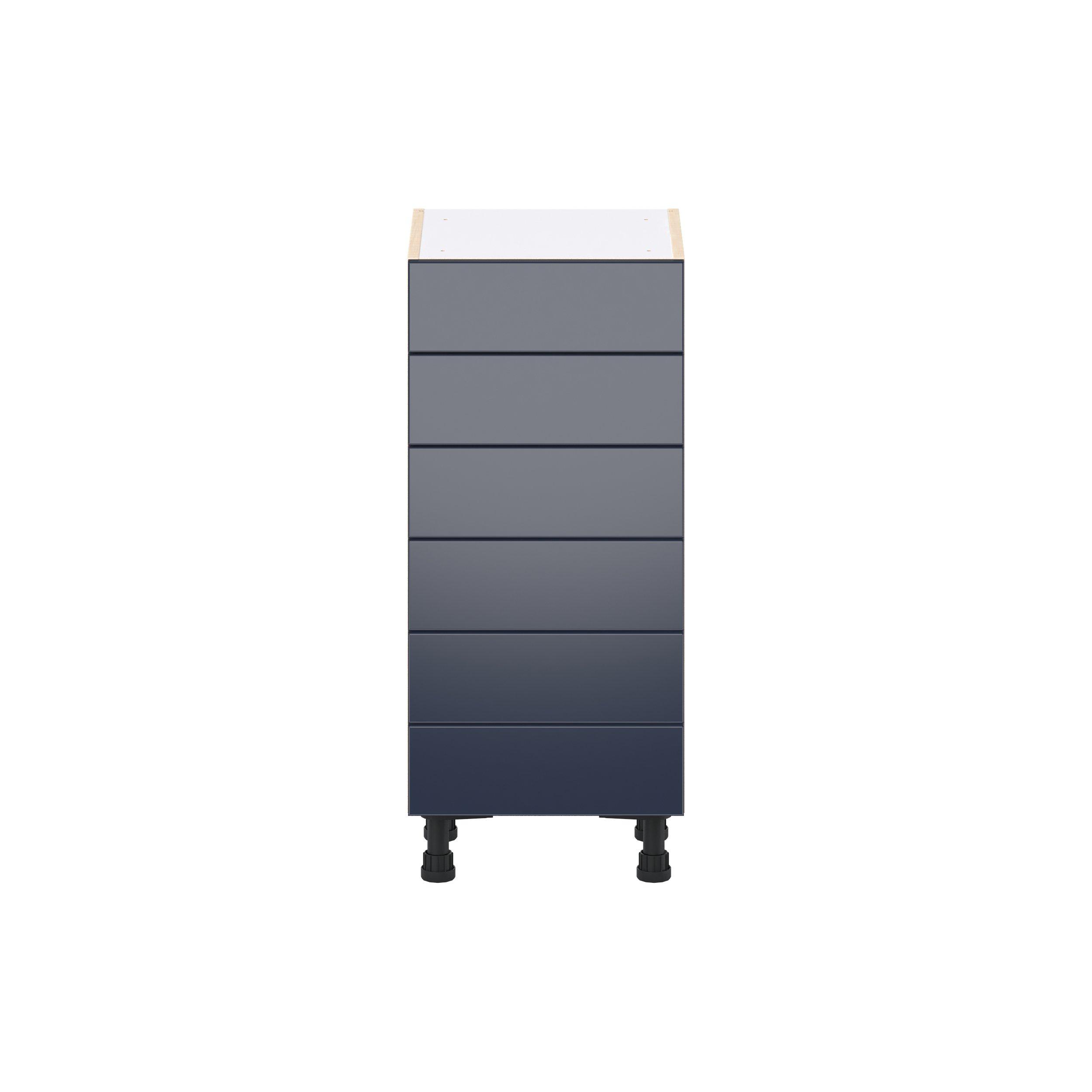 Peachtree 15 in. Painted Midnight Blue Shallow Base Cabinet