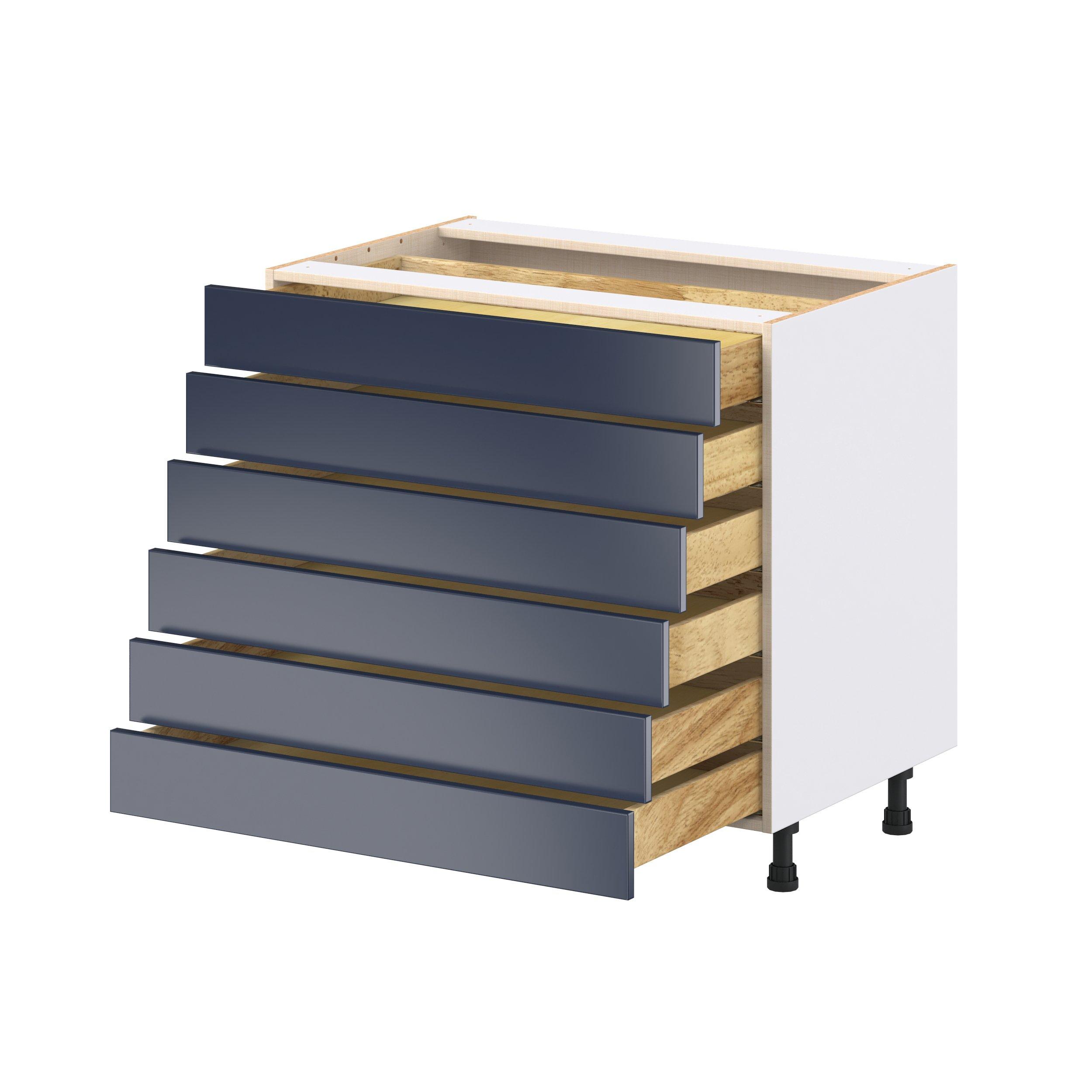 Peachtree 36 in. Painted Midnight Blue Drawer Base Cabinet