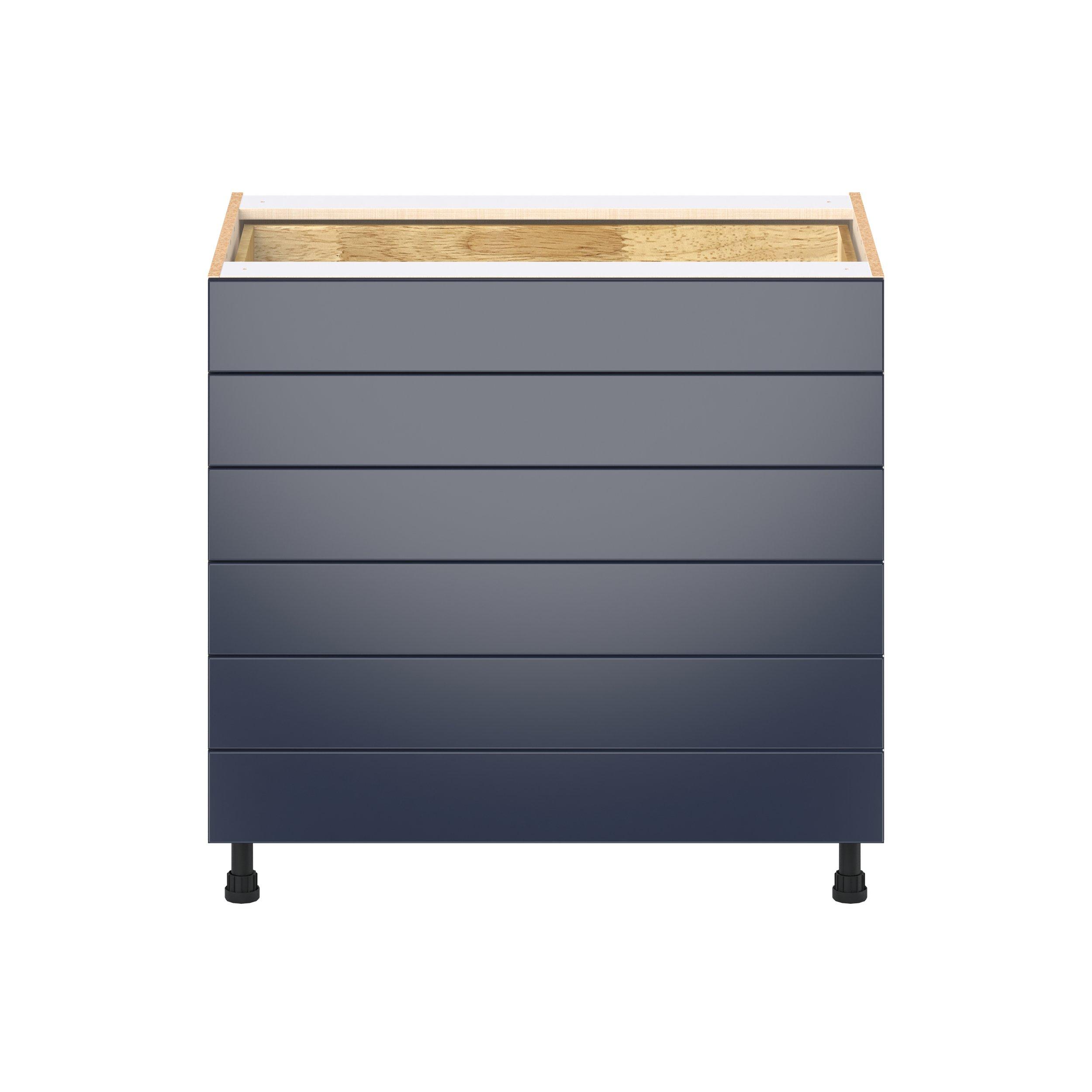 Peachtree 36 in. Painted Midnight Blue Drawer Base Cabinet
