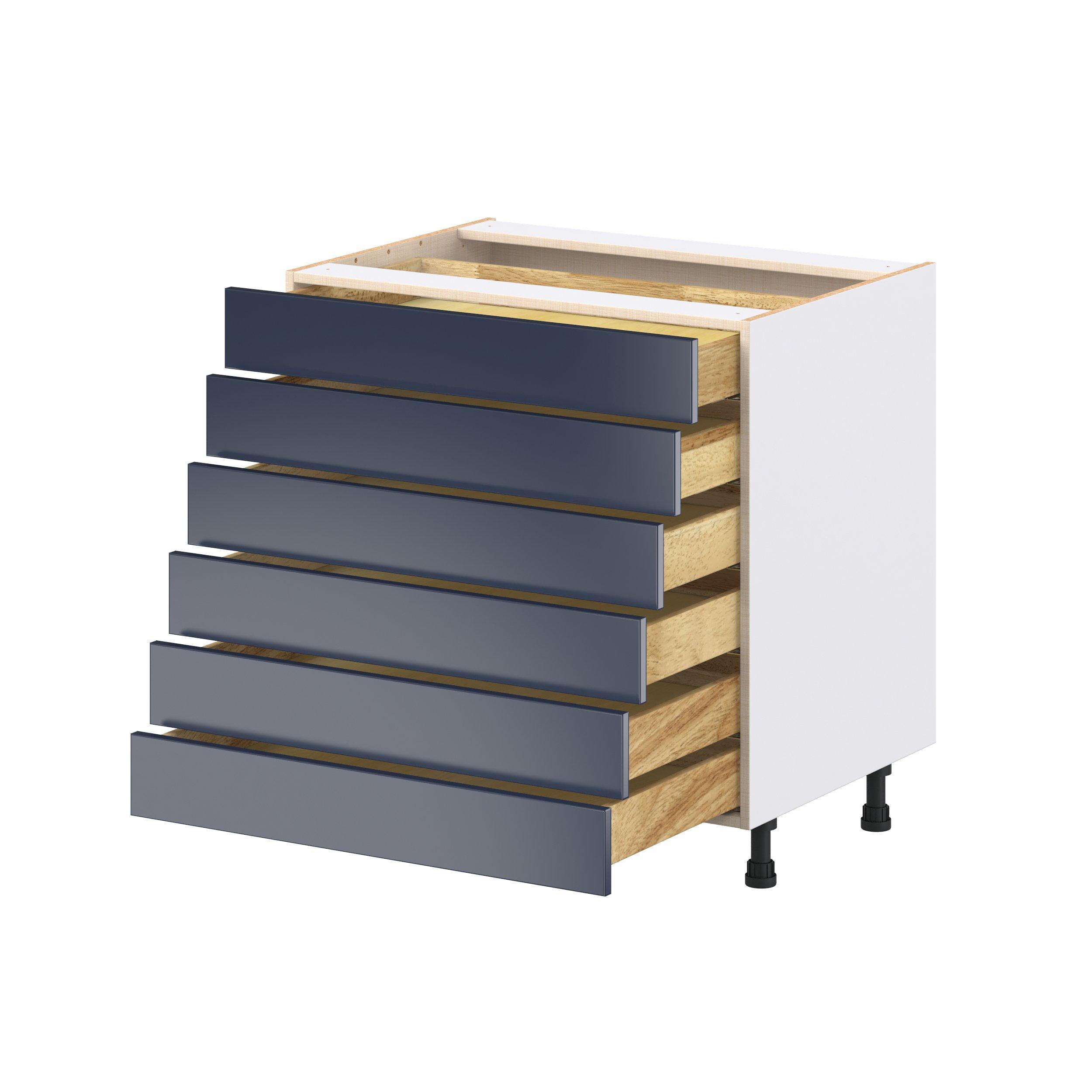 Peachtree 33 in. Painted Midnight Blue Drawer Base Cabinet