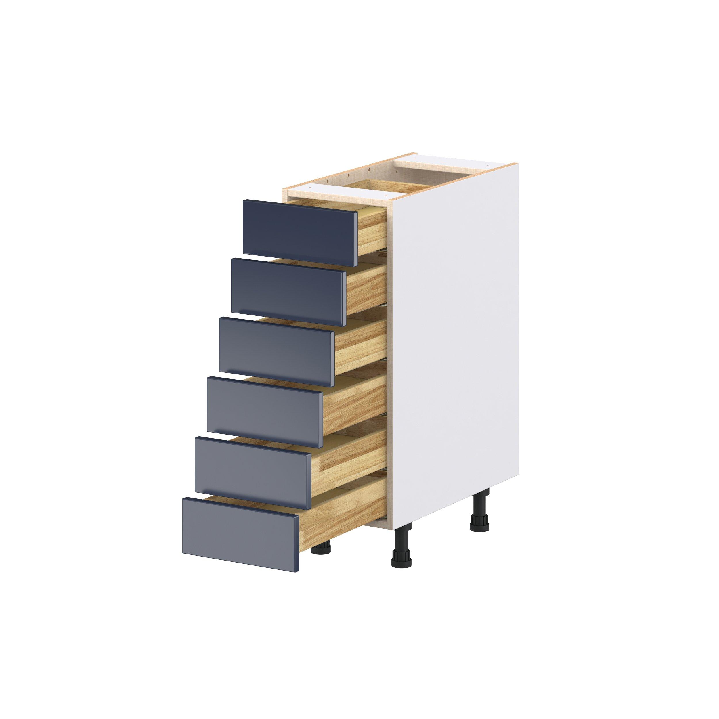 Peachtree 12 in. Painted Midnight Blue Drawer Base Cabinet